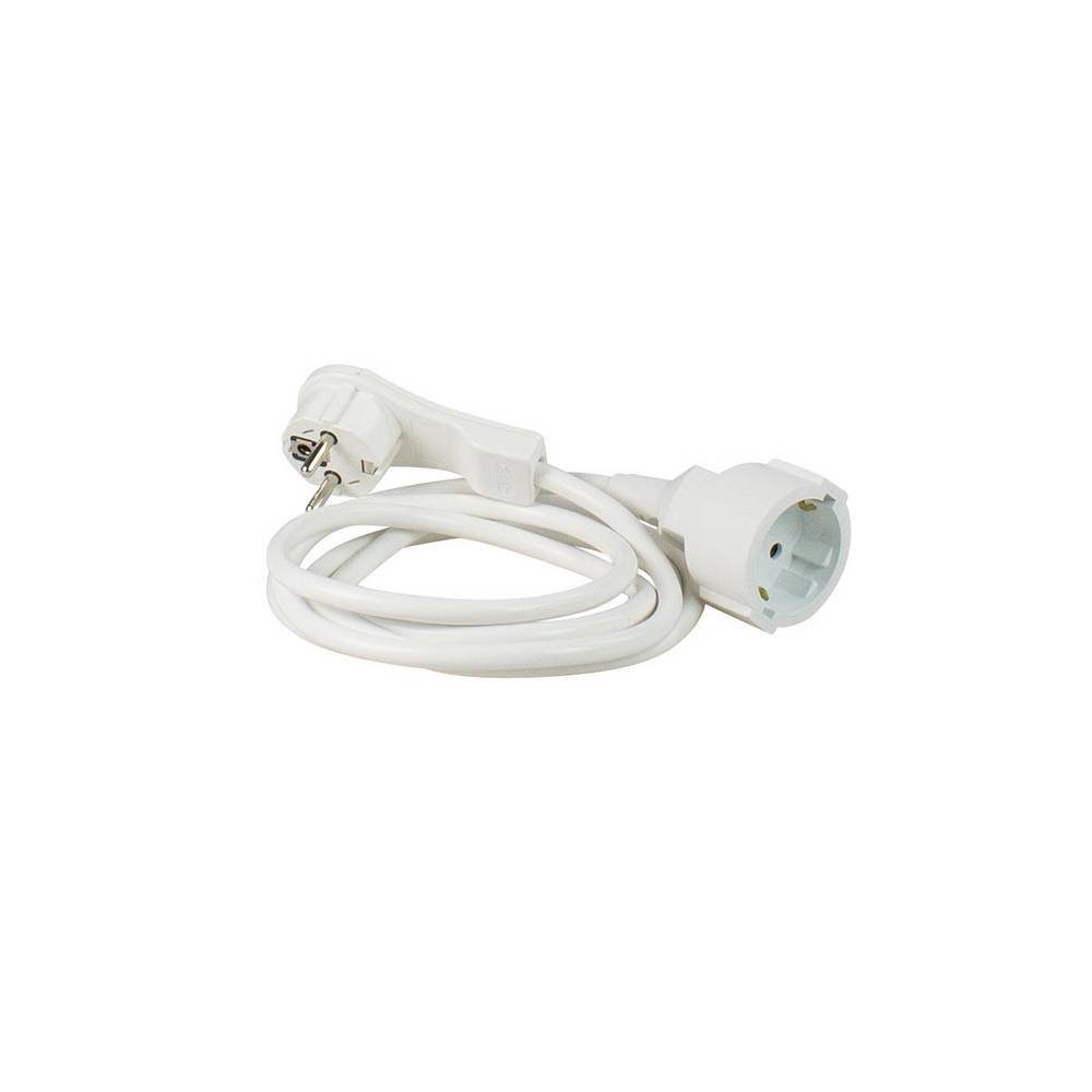 as - Schwabe PVC-Verlängerung 2 m Flachstecker 50212 Verlängerungskabel