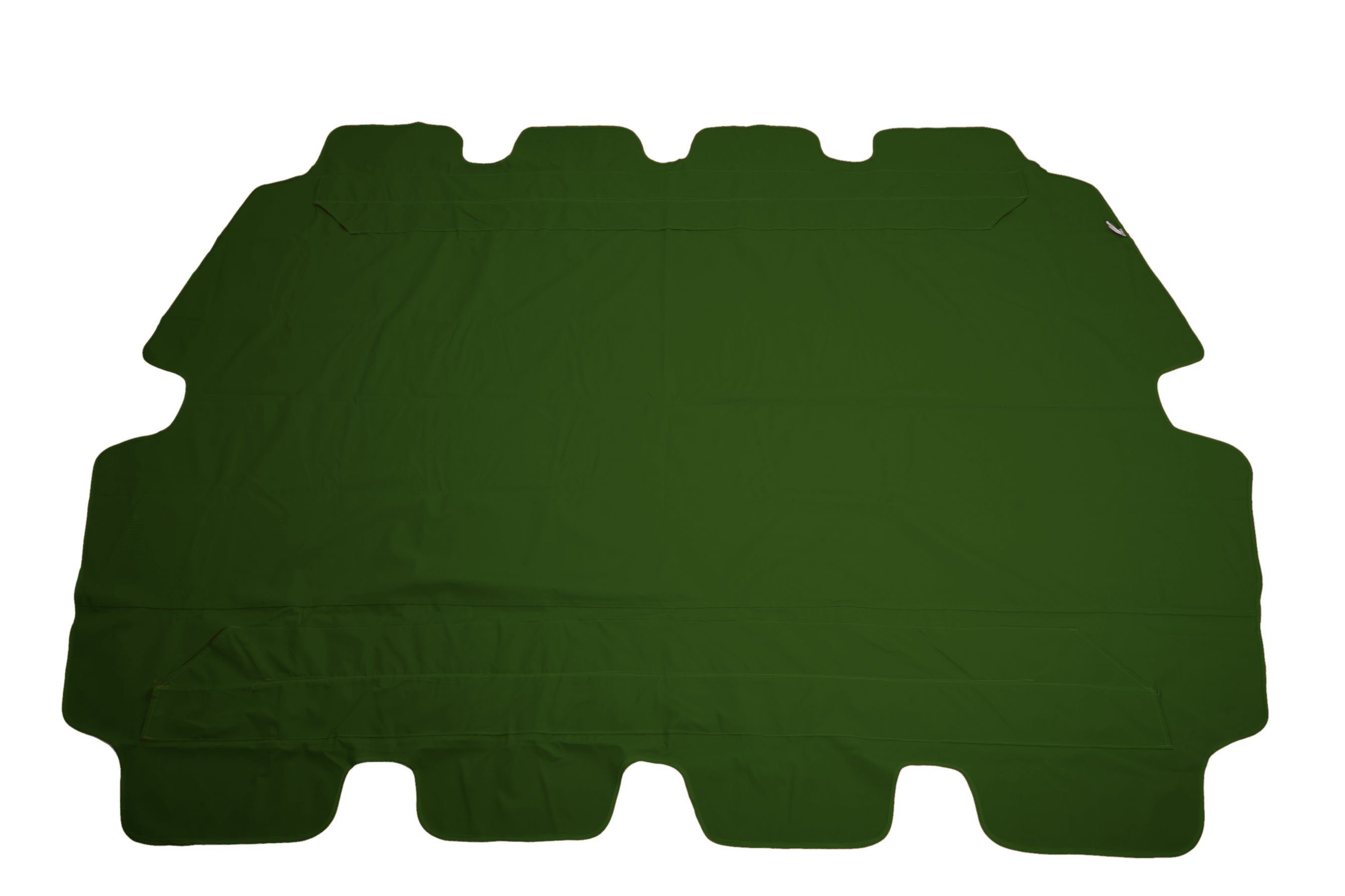 Spetebo Hollywoodschaukelersatzdach Ersatzdach für Hollywoodschaukel - grün, (Einzelteil, 1-tlg., PVC Beschichtung (wasserabweisend), Polyester Sonnendach, Ersatzdach mit Volant (ca. 18 cm)