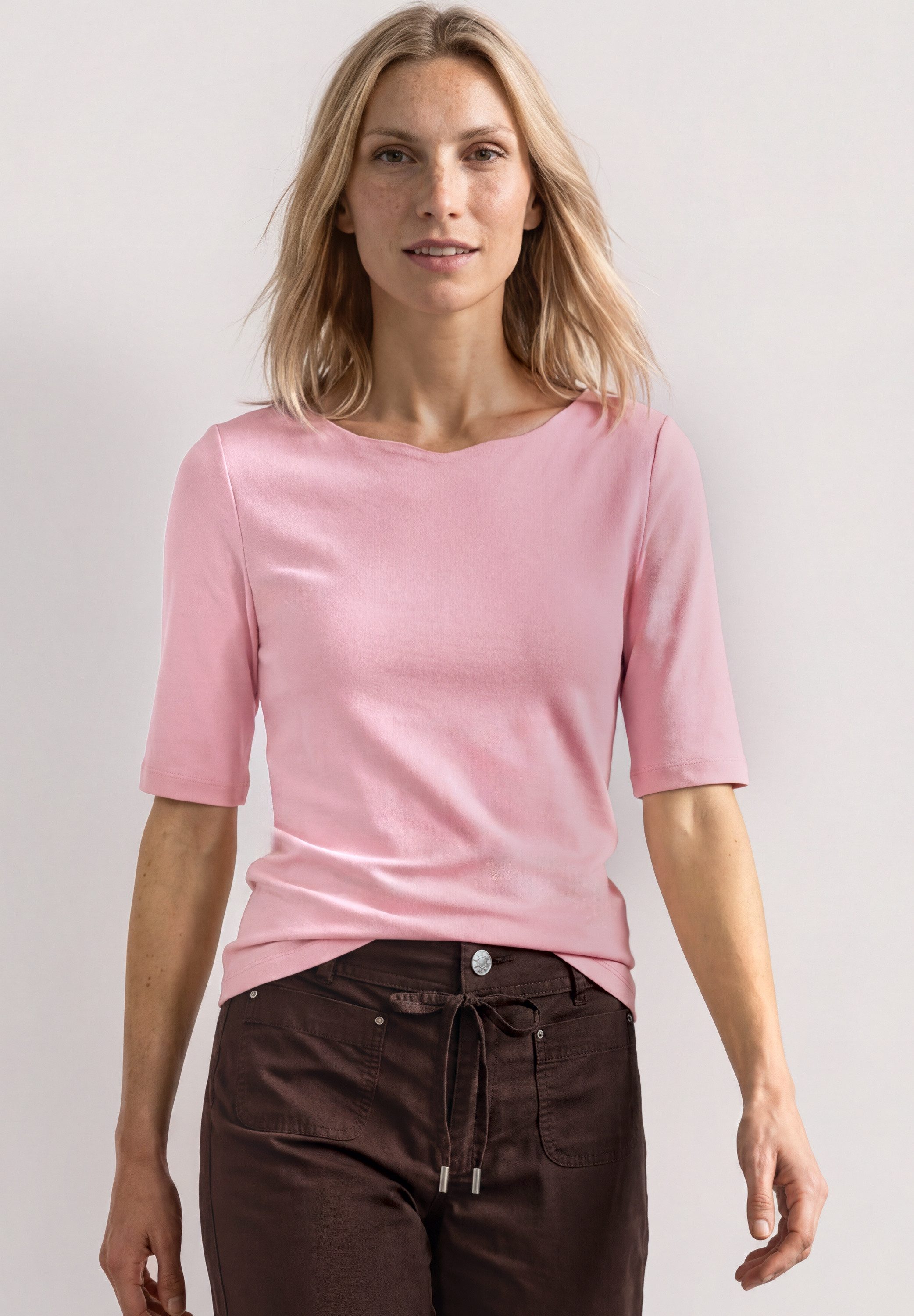 STREET ONE T-Shirt in Unifarbe