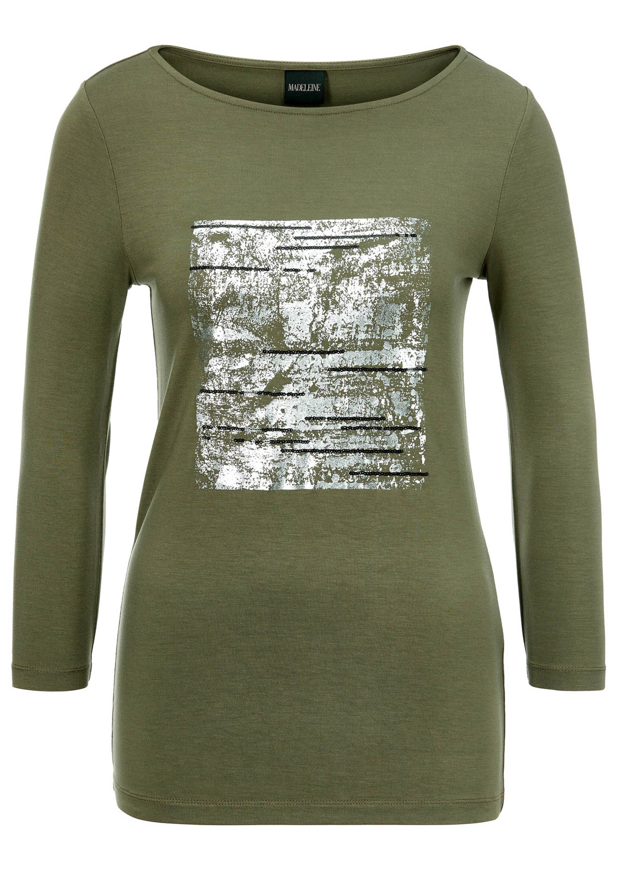 3/4-Arm-Shirt Bedrucktes Jersey-Shirt mit 3/4-Ärmeln