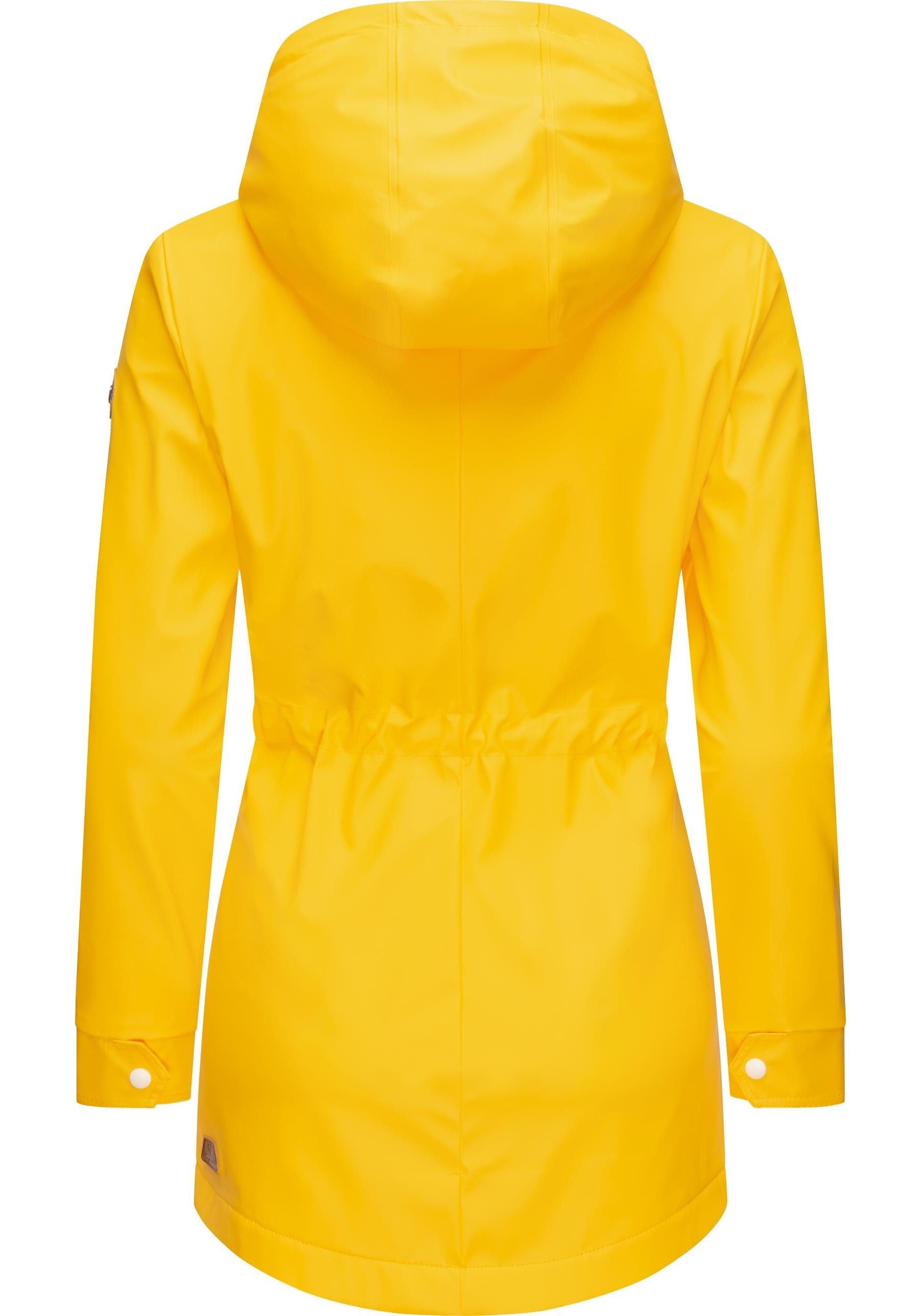 Ragwear Regenmantel Monadis Rainy Intl. modischer Regenparka mit kuschligem Innenfutter