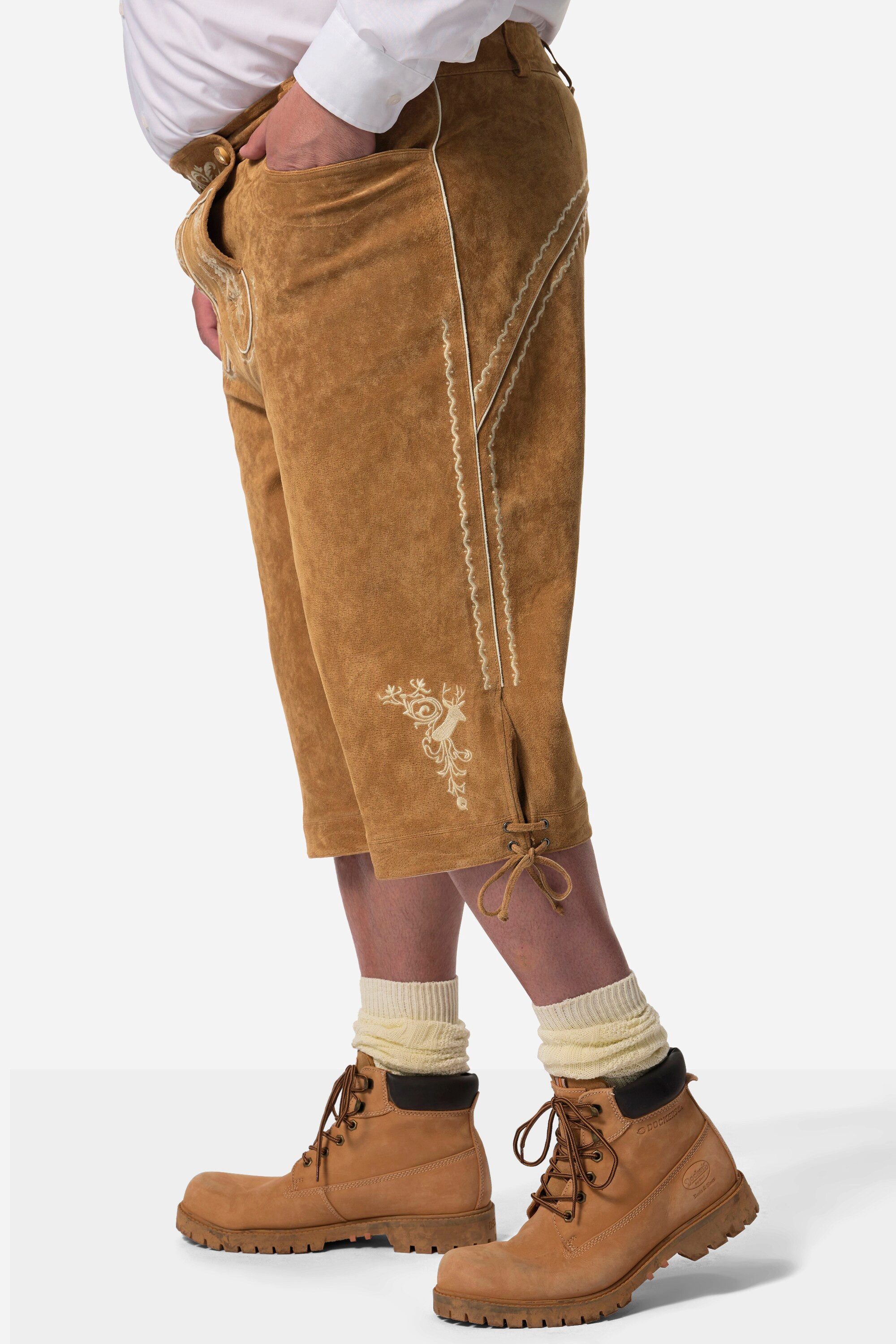Men Plus Lederhose 3/4-Trachten-Lederhose echtes Leder – Bild 4 von 5