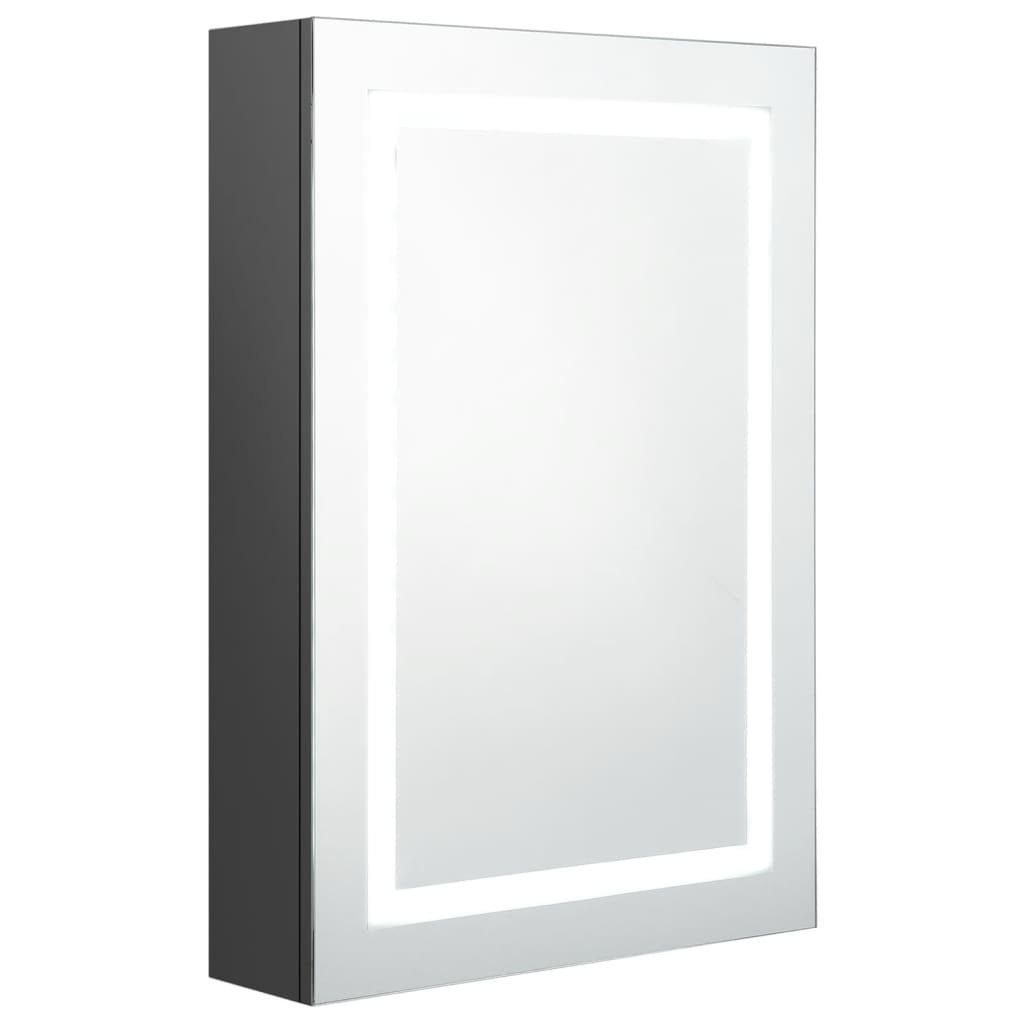 fürs (1-St) Bad Grau vidaXL cm LED-Spiegelschrank Badezimmerspiegelschrank 50x13x70