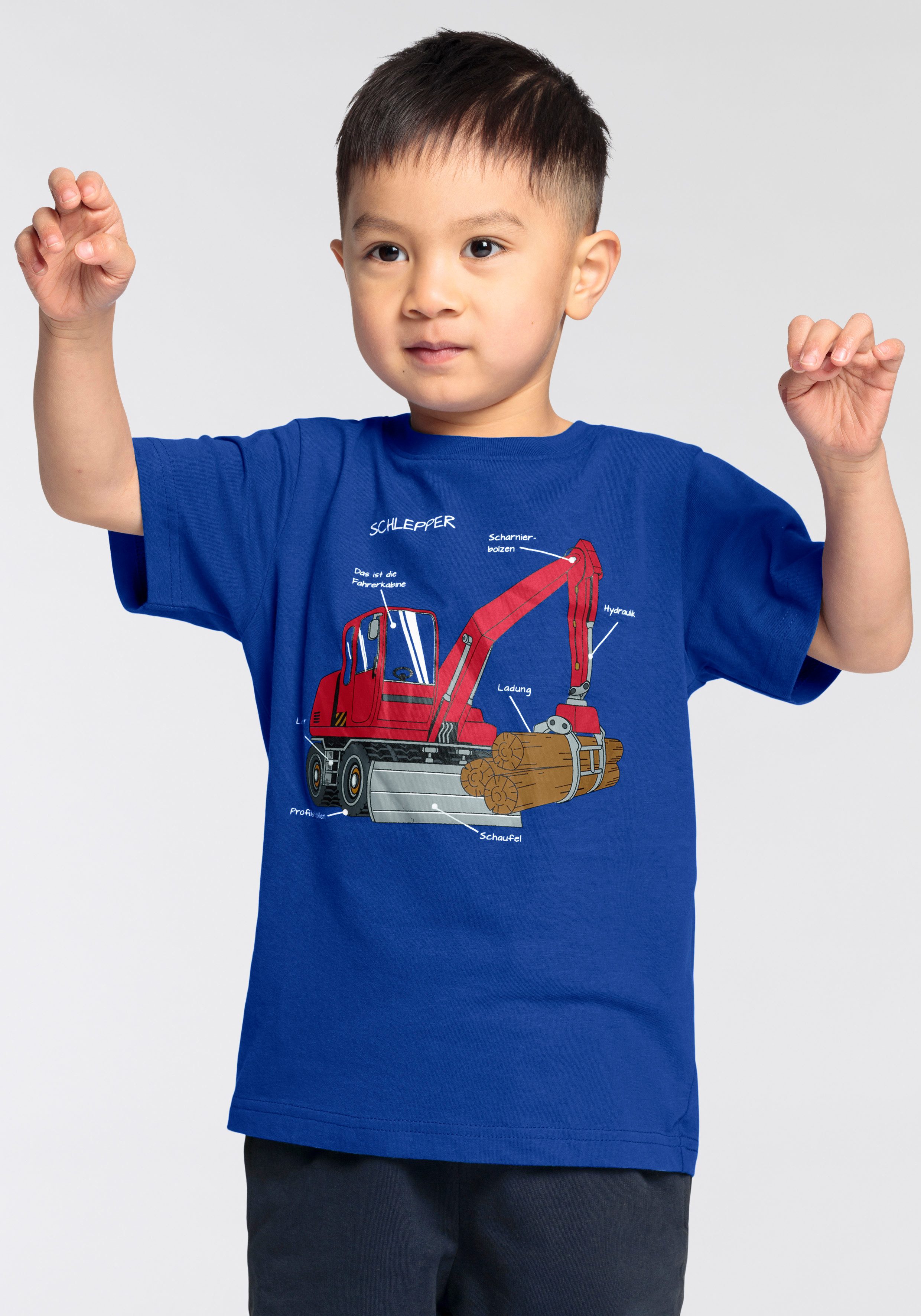 KIDSWORLD T-Shirt für kleine Jungen, BAGGER Druck