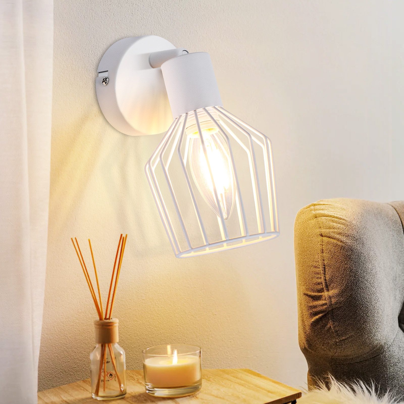 ZMH Deckenleuchte Wohnzimmer Vintage 1 Flammig E14 Deckenstrahler Schlafzim günstig online kaufen