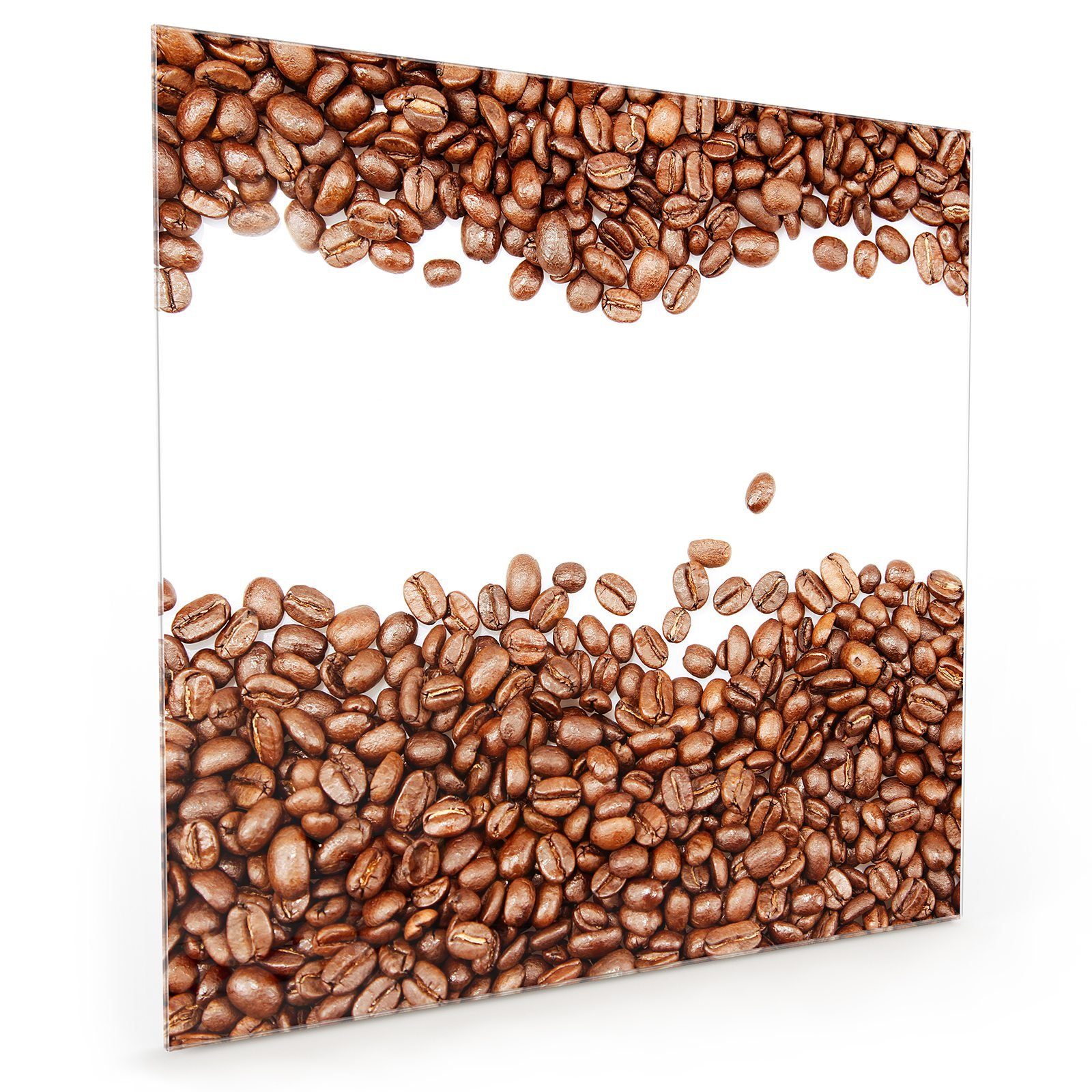 Primedeco Küchenrückwand Küchenrückwand Spritzschutz Glas mit Motiv Nahaufnahme Kaffeebohnen