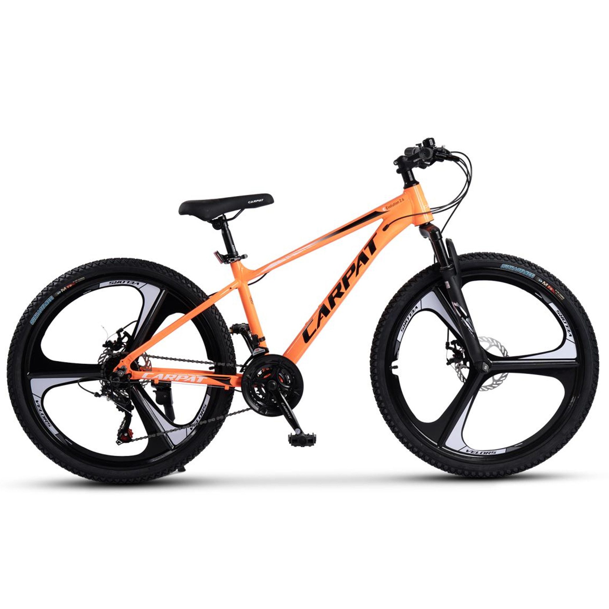 CARPAT SPORT Mountainbike 26 27.5 Zoll Fahrrad für Herren Damen, 21 Gang Shimano Tourney Schaltwerk, Kettenschaltung, (Magnesiumfelgen mit 3 Speichen), Kettenschaltung, Aluminium Rahmen, Jugendfahrrad MTB Hardtail Fahrrad