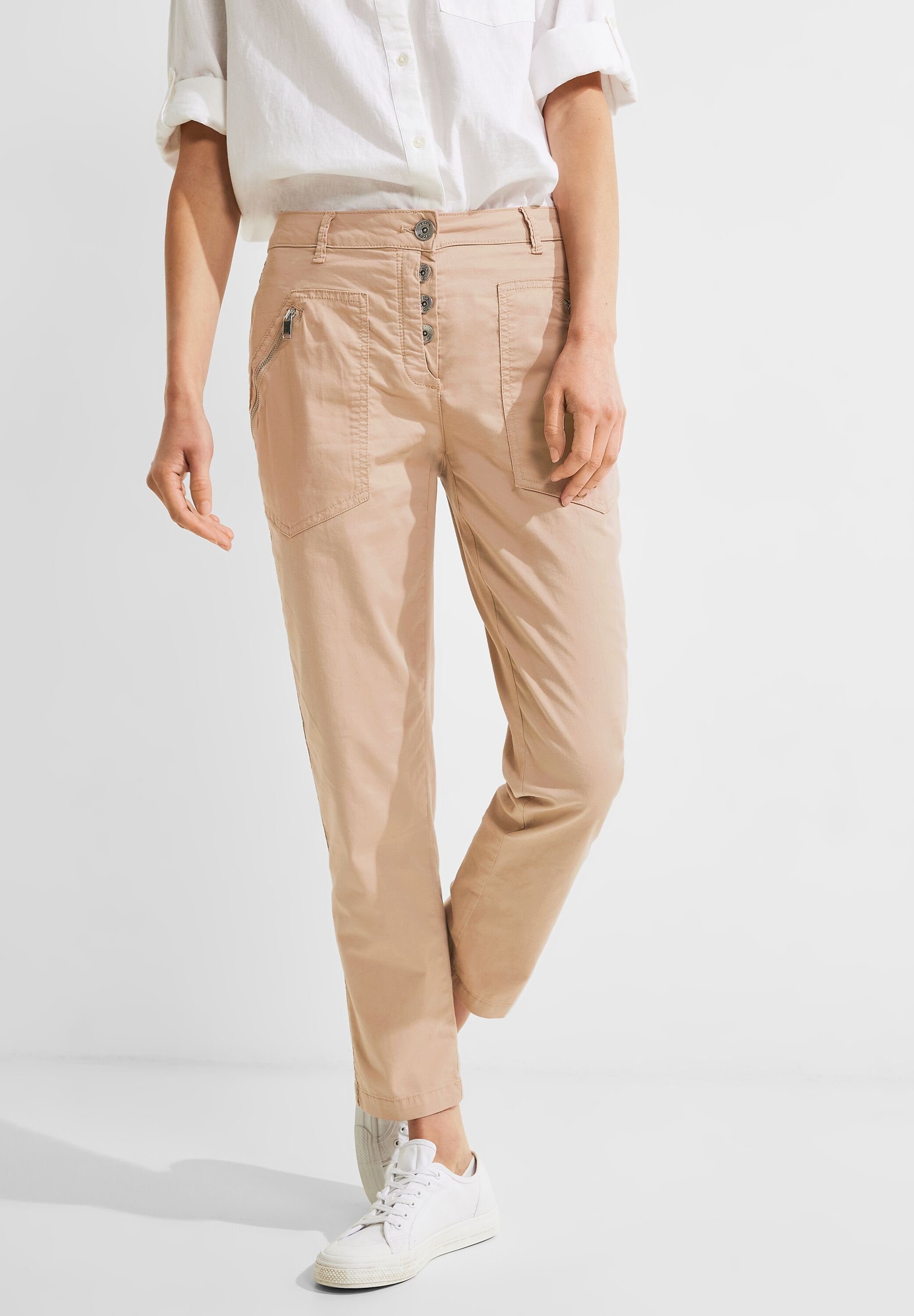 Cecil 3/4-Hose High Waist, Casual Fit Damenhose