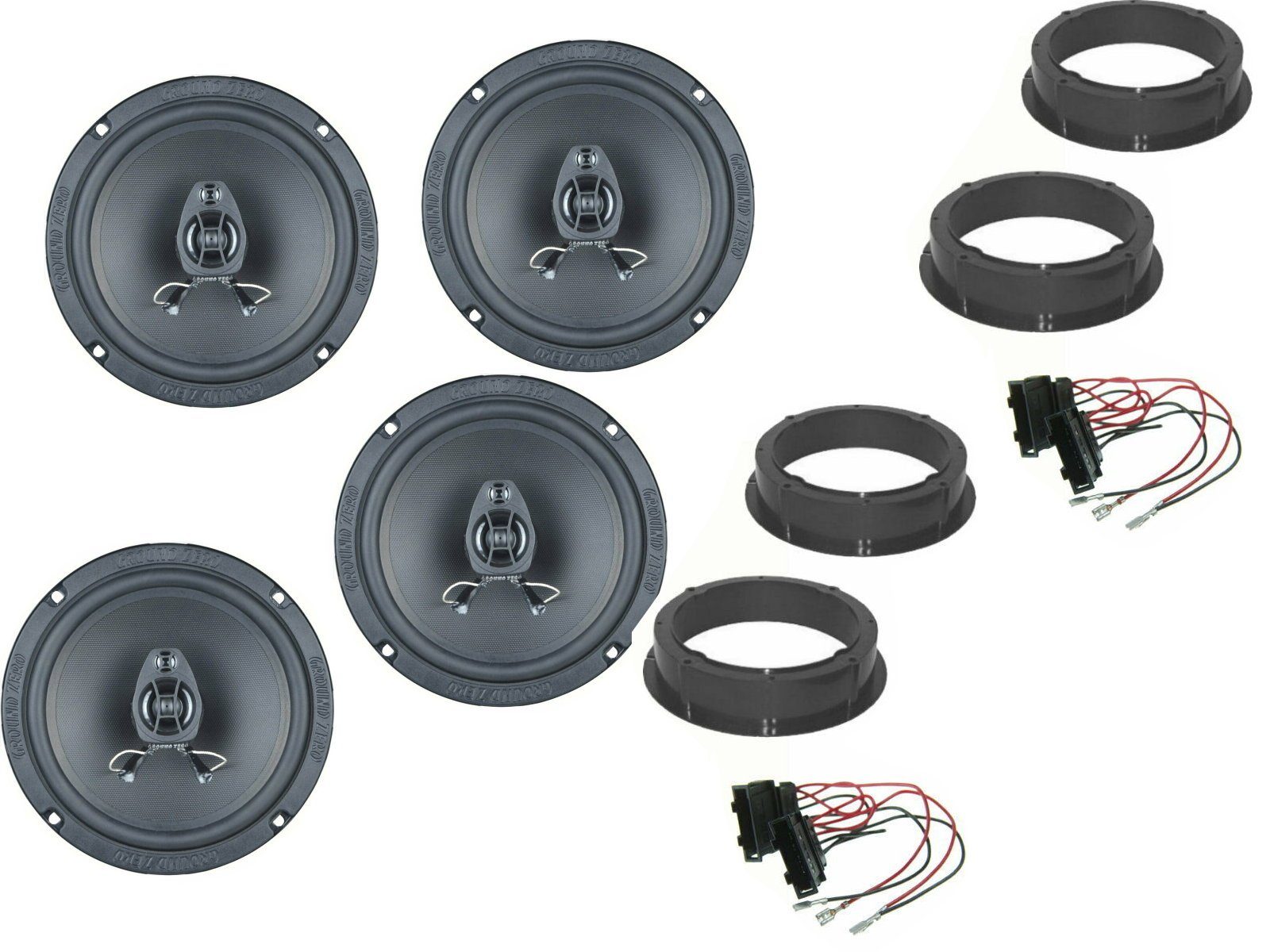 DSX Ground Zero Boxen Set für VW Golf 4 BJ 97-06 Tür Vorn Hinten 480 W Auto-Lautsprecher (160 W)