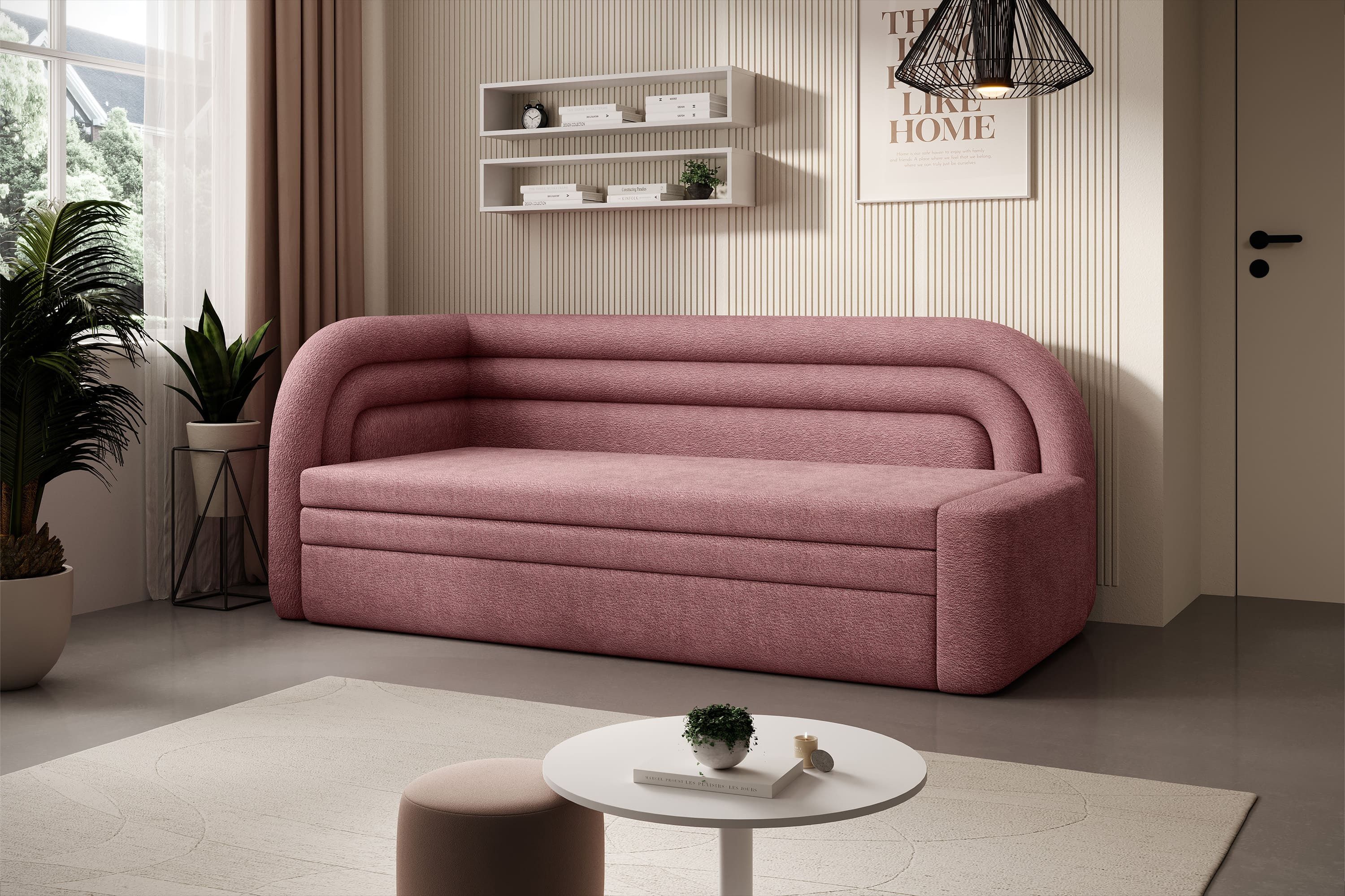 MOEBLO Kindersofa Bilerro, Daybett Tagesbett Jugendbett Kinderzimmer Sofa mit Bettfunktion Couch für Wohnzimmer Polstersofa Wohnlandschaft, (BxHxT): 223x80x86 cm
