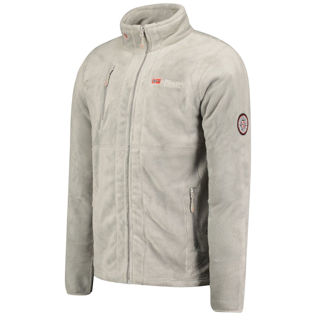 Geographical Norway Fleecejacke Herren Fleecejacke Outdoor Freizeit Jacke Fleece flauschig und warm auch in Großen Größen erhältlich, in Unifarbe, mit Stehkrage – Bild 3 von 4
