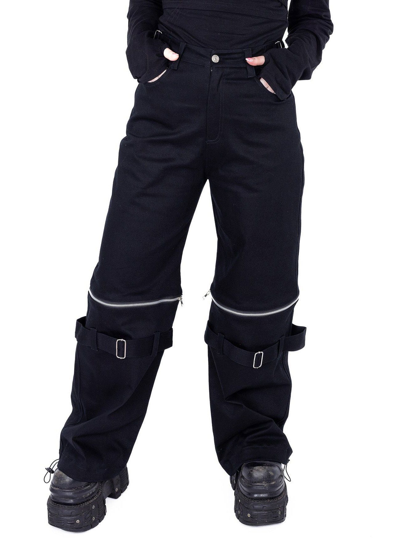 Heartless Stoffhose Darcy Gothic Pants Zip günstig online kaufen