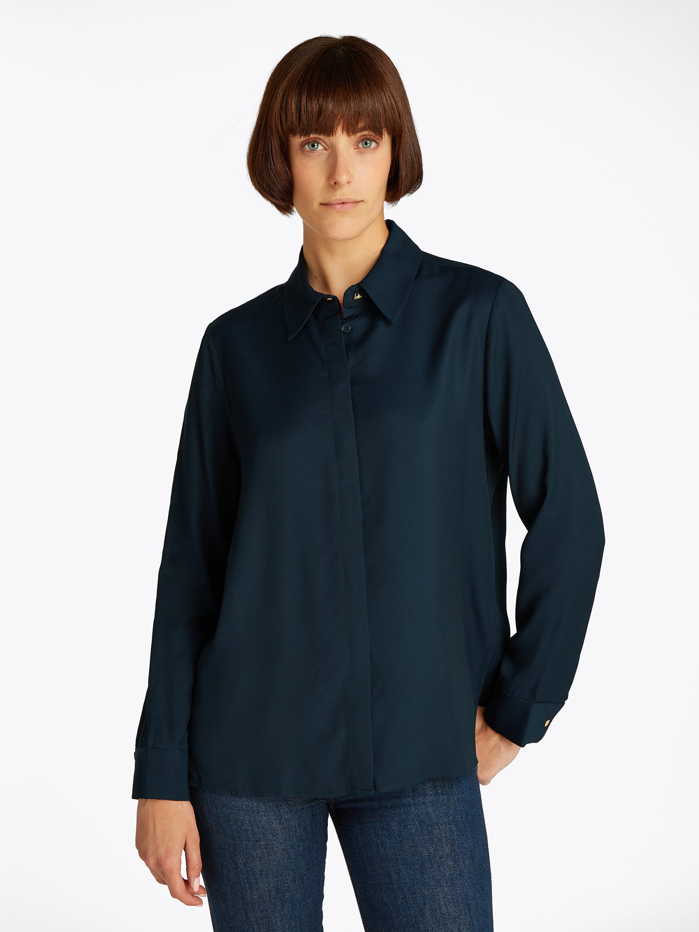 Hemdbluse SOFT VISCOSE REGULAR LS SHIRT