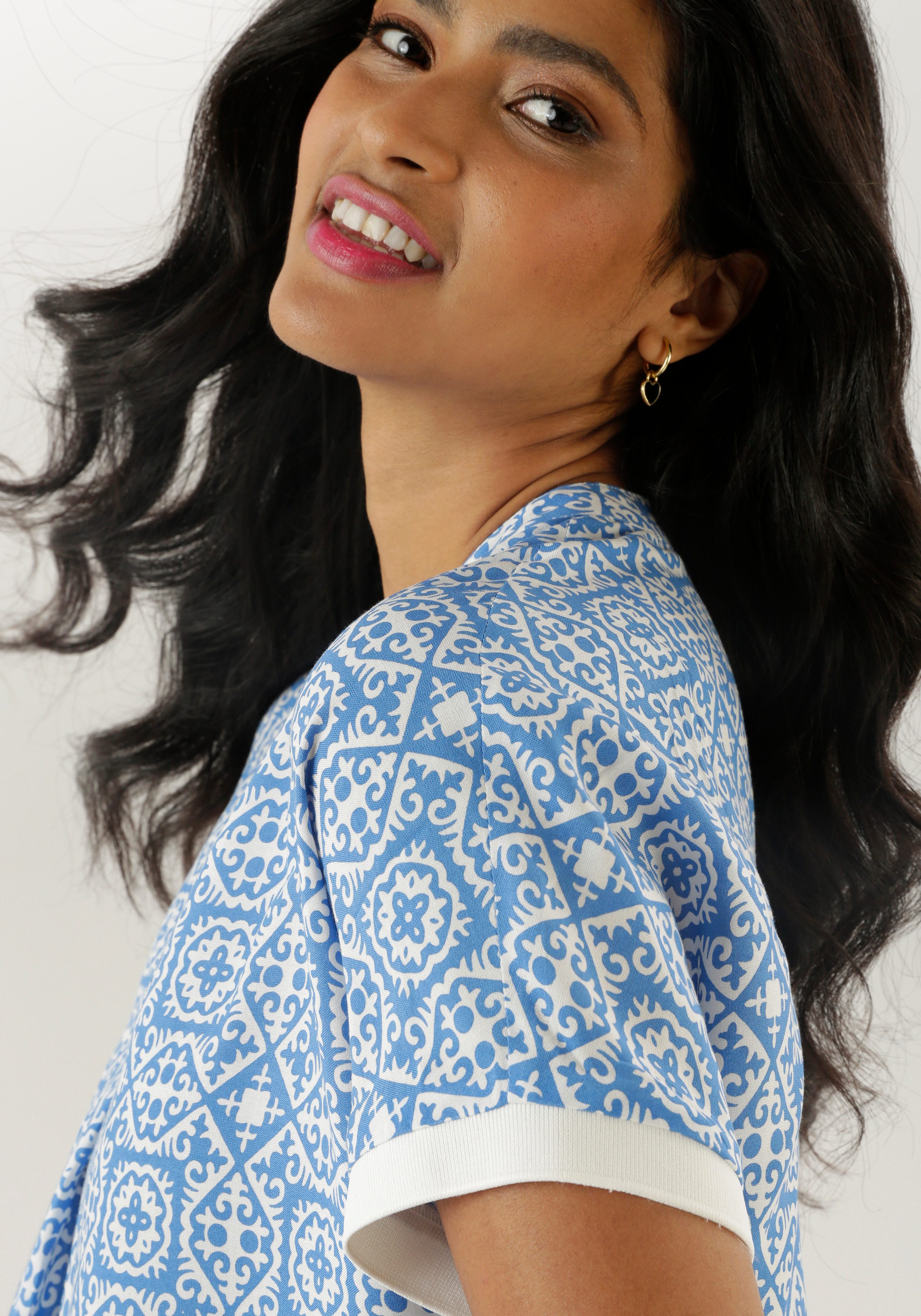 Aniston SELECTED Blusenkleid mit farbharmonischen Ornamenten-Musterung