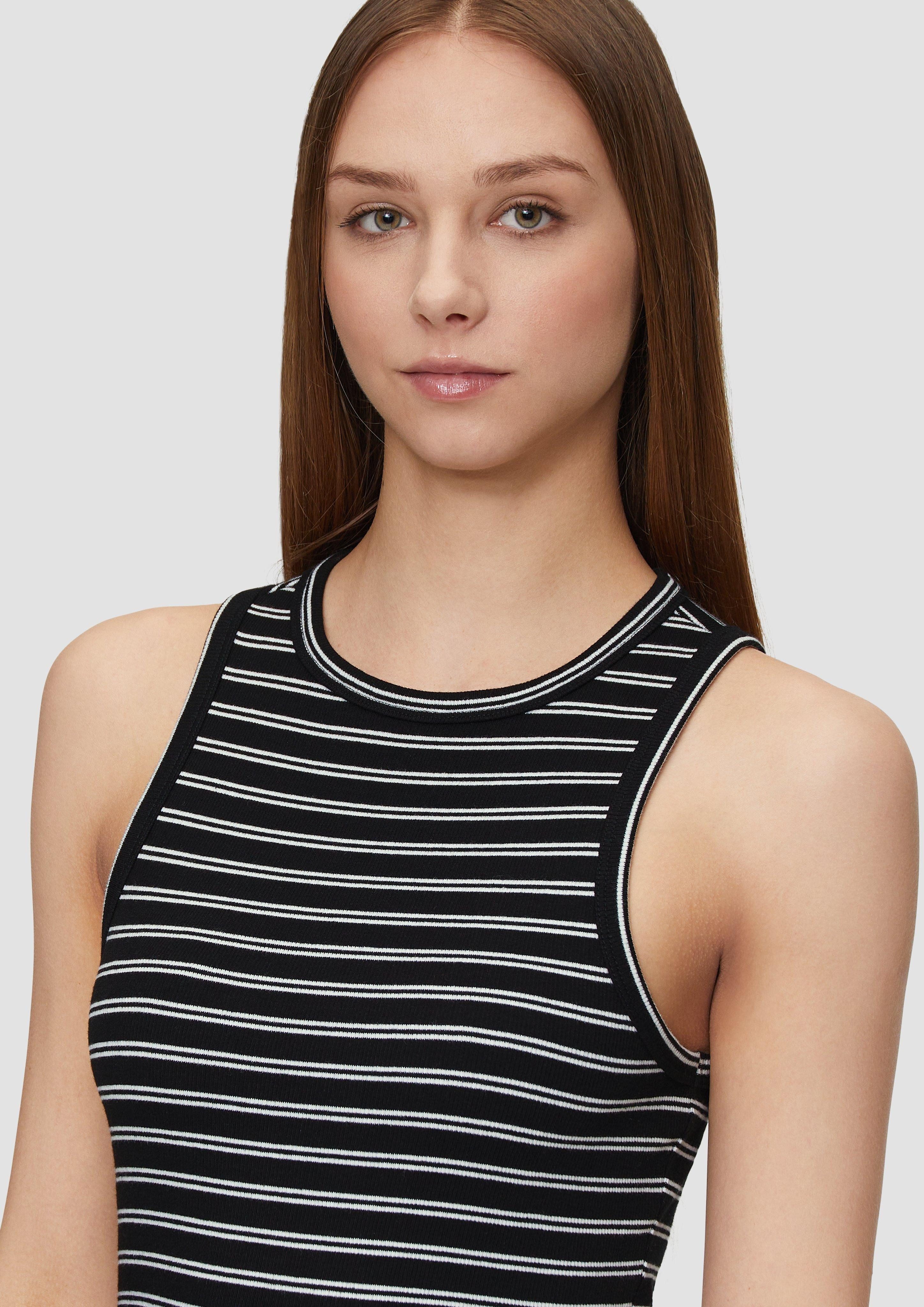 QS Shirttop Verkürztes Ripp-Top im Slim günstig online kaufen
