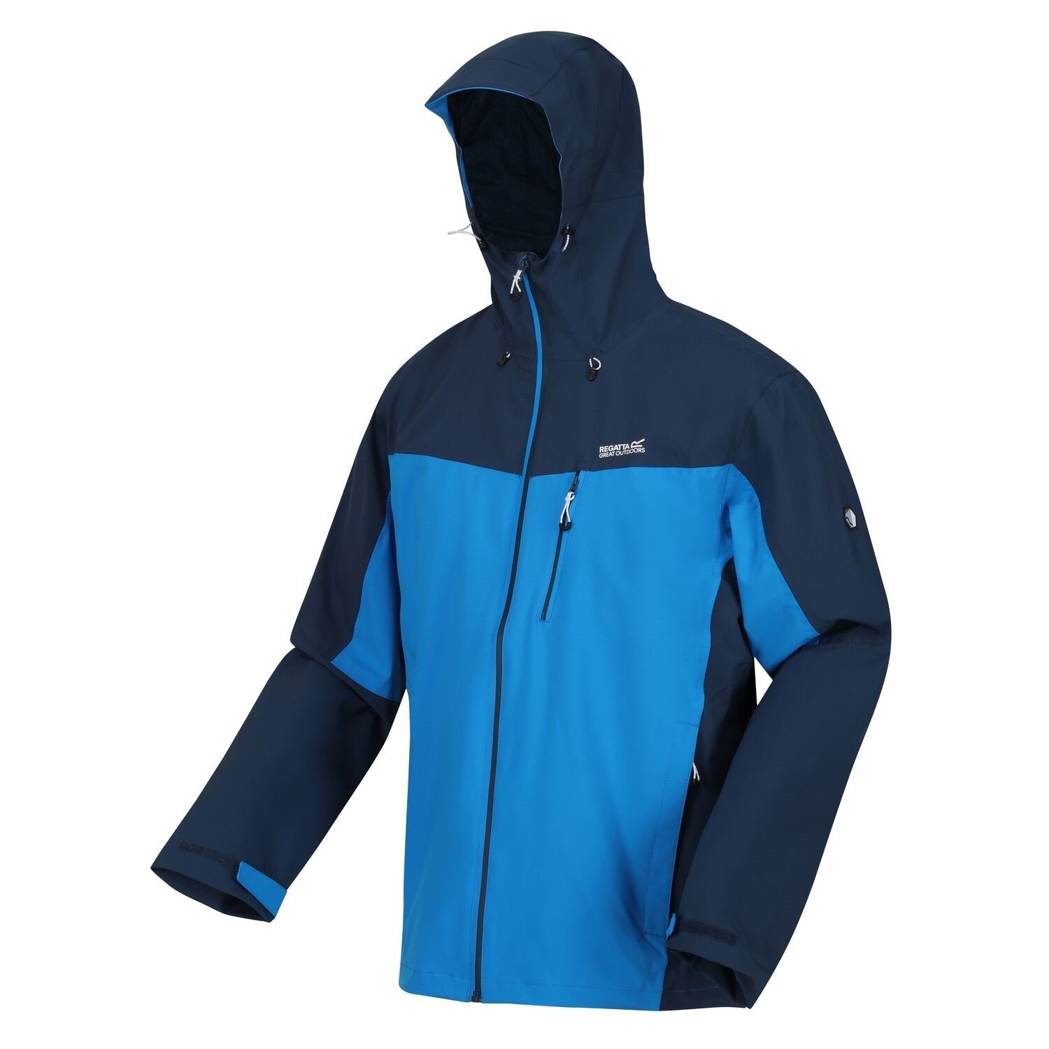 Herren Regenjacke Regatta und Blau Wasserdicht Birchdale Winddicht Outdoorjacke