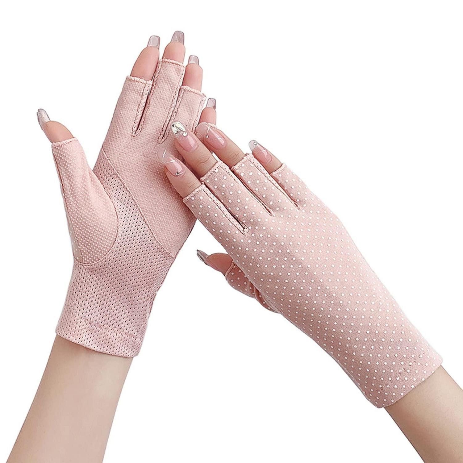 LuxusKollektion Fahrradhandschuhe Sommer Fingerlose Handschuhe Rosa (1-St)