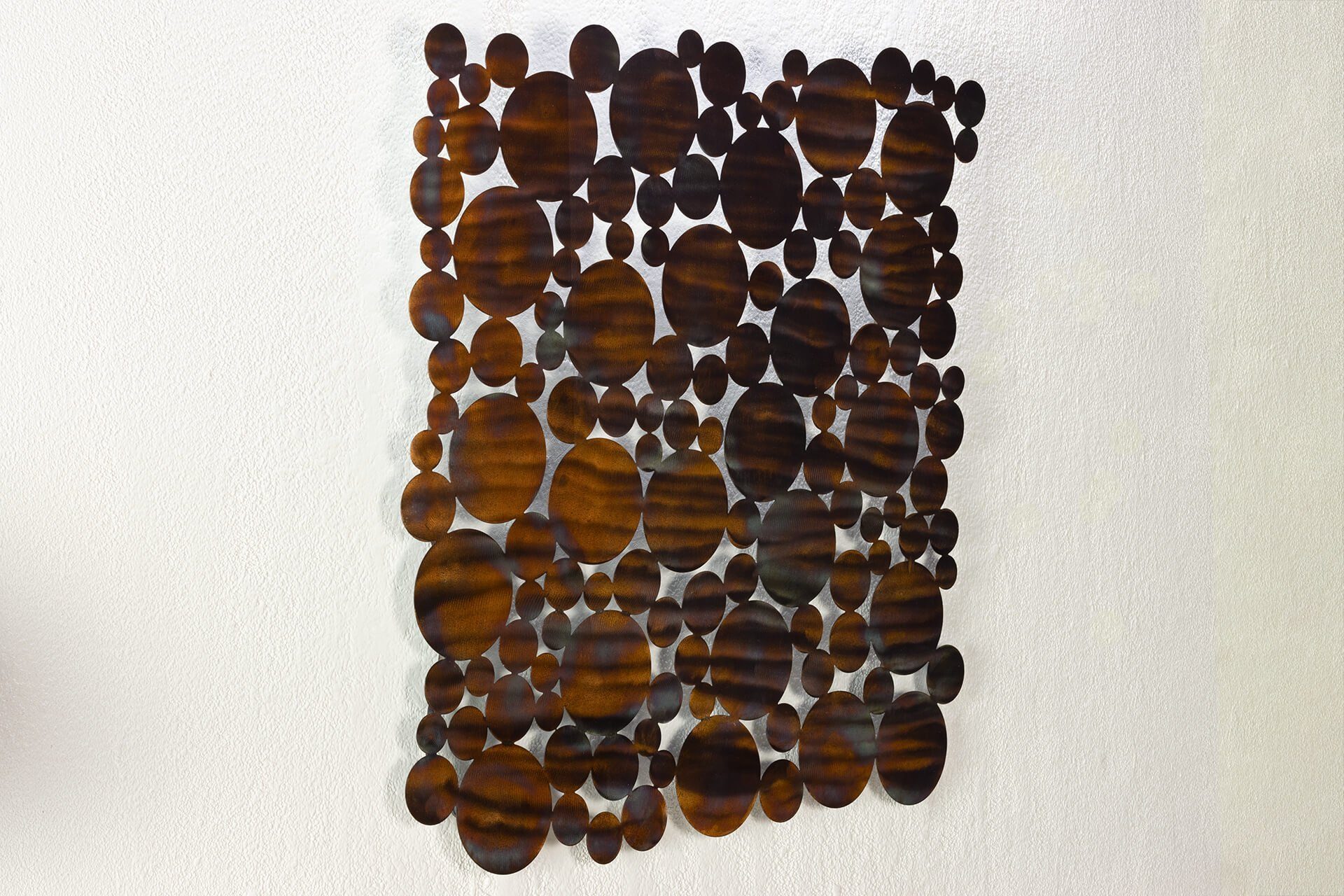 cm, handgefertigte Metall KUNSTLOFT Wanddekoobjekt 78x78x2.5 Reflecting Wanddeko Circles