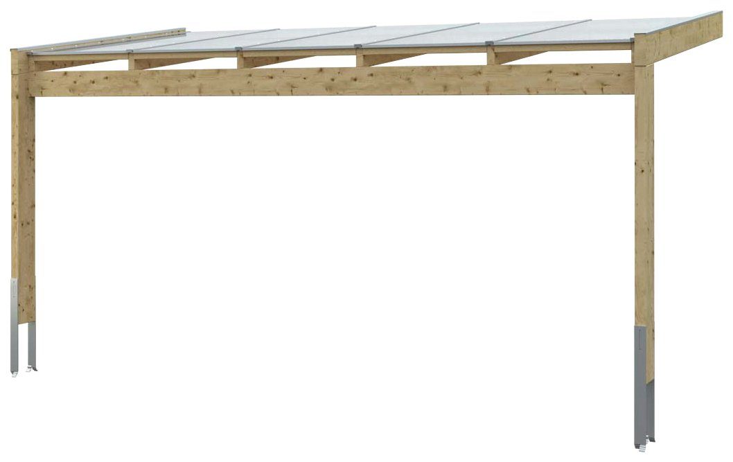 Skanholz Terrassendach Novara, BxT: 557x259 cm, Bedachung Doppelstegplatten, BxT: 557x259 cm