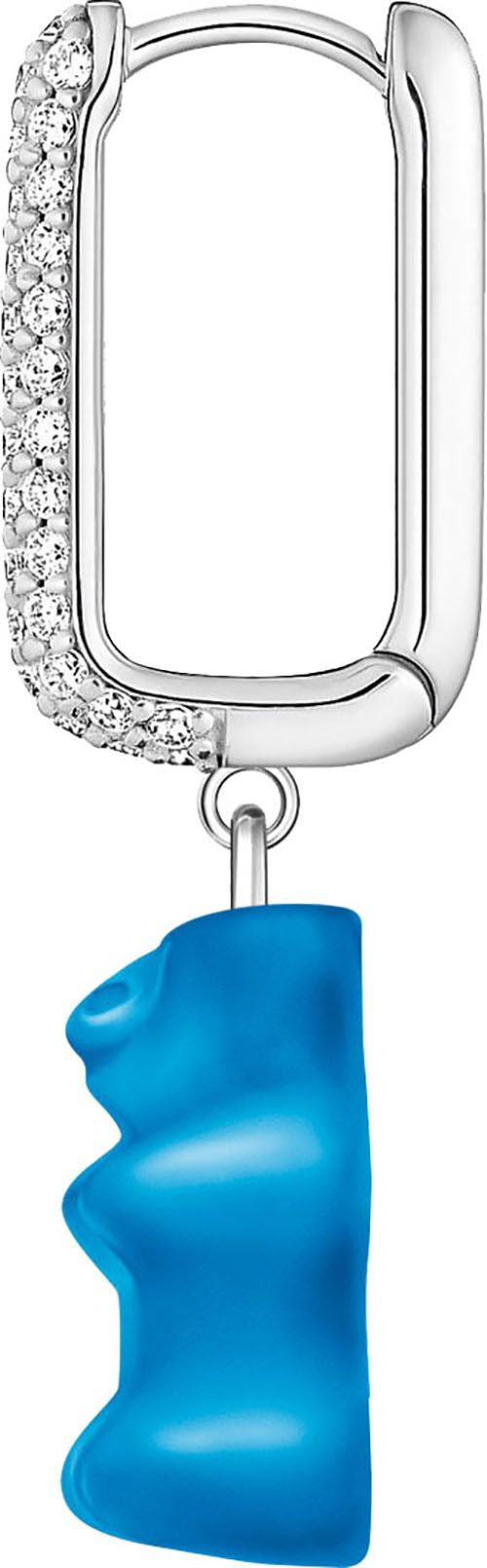 THOMAS SABO Single-Creole THOMAS SABO x HARIBO Schmuck: Große Einzel-Creole mit Goldbär, mit Kristallglas, Zirkonia (synth)
