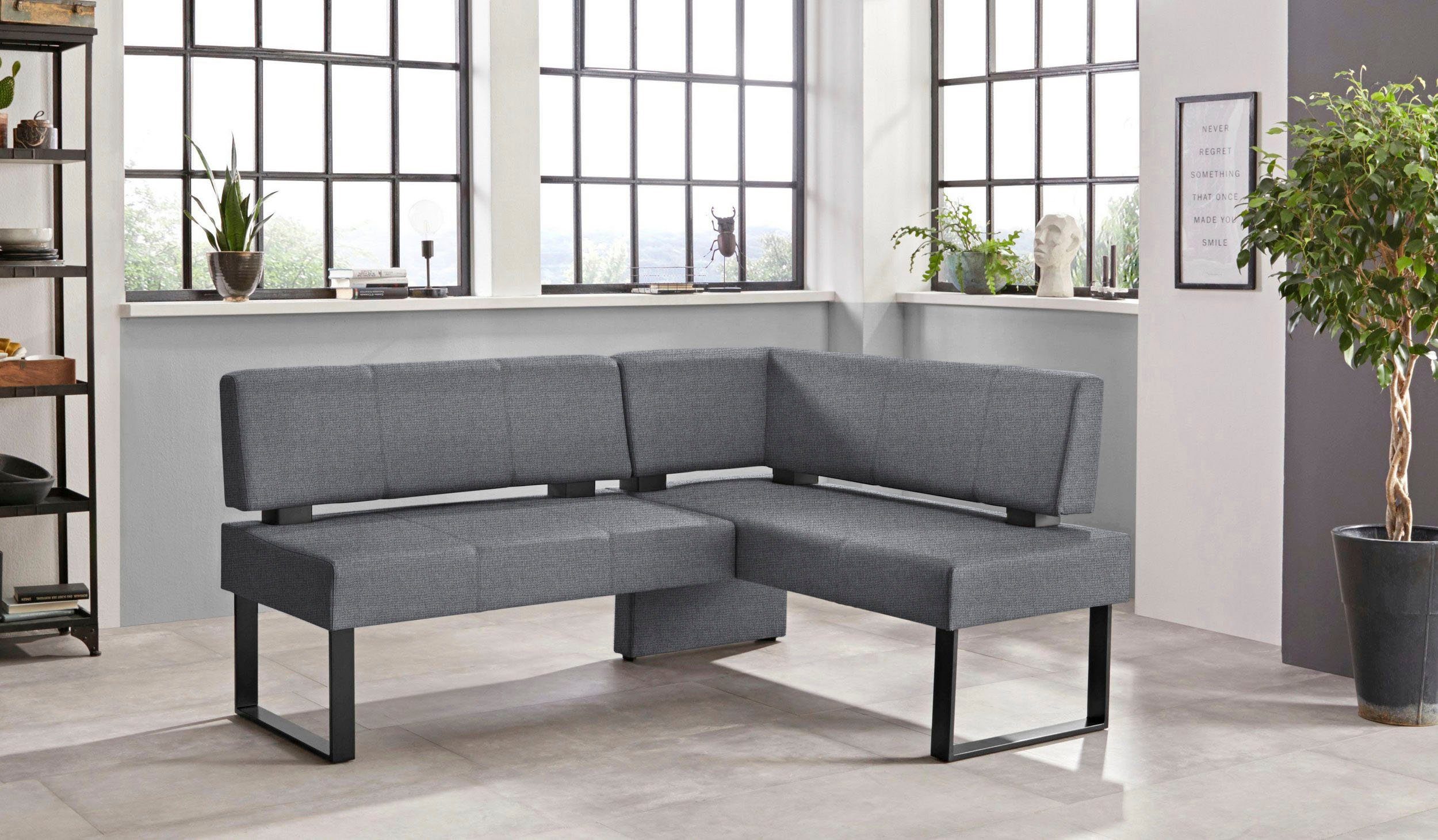 Home affaire Eckbank Oliver mit Metallgestell, günstig online kaufen