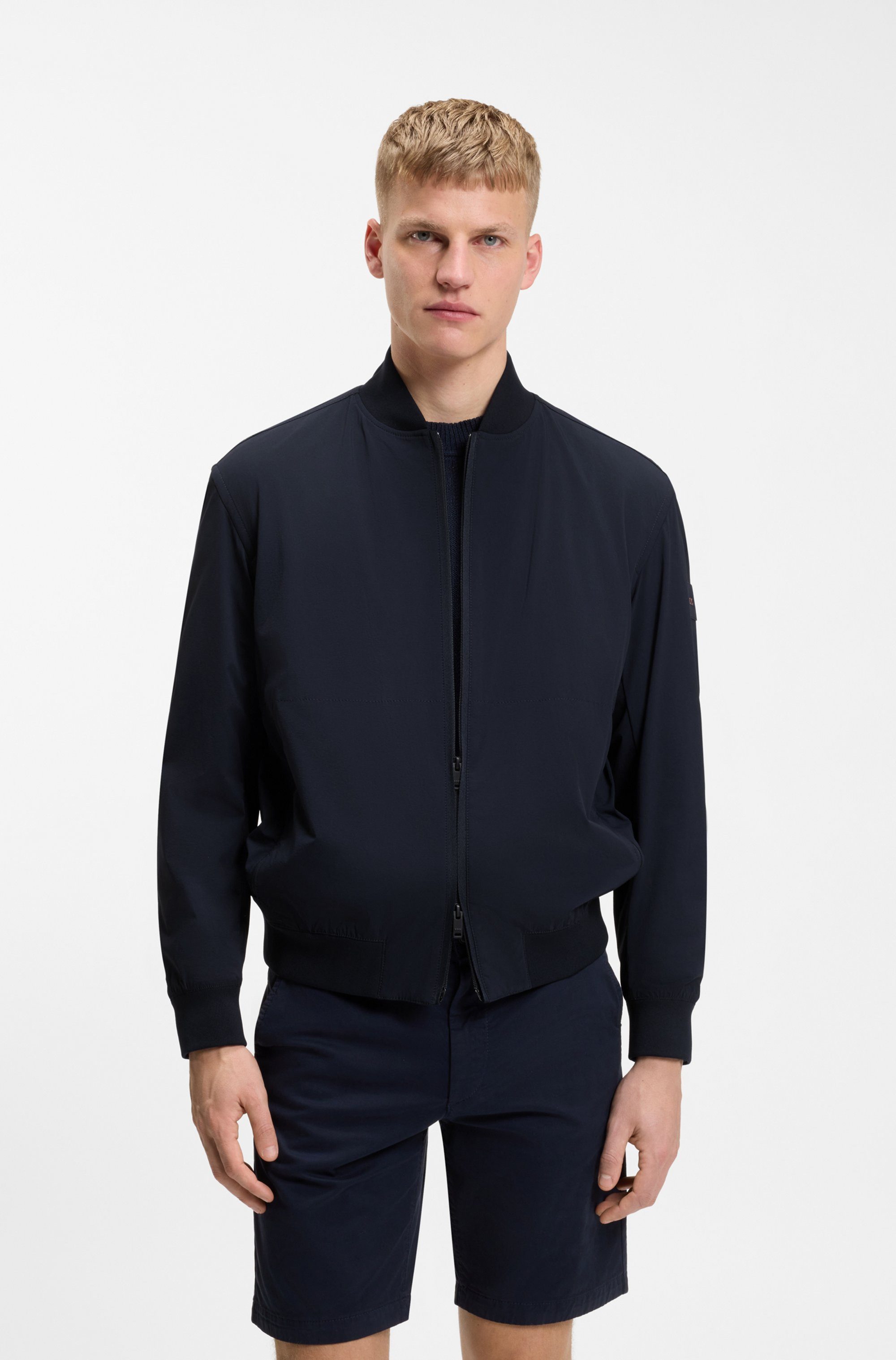 BOSS ORANGE Blouson Osruf Rippbündchen, Regular Fit, 2-wege-Reißverschluss günstig online kaufen