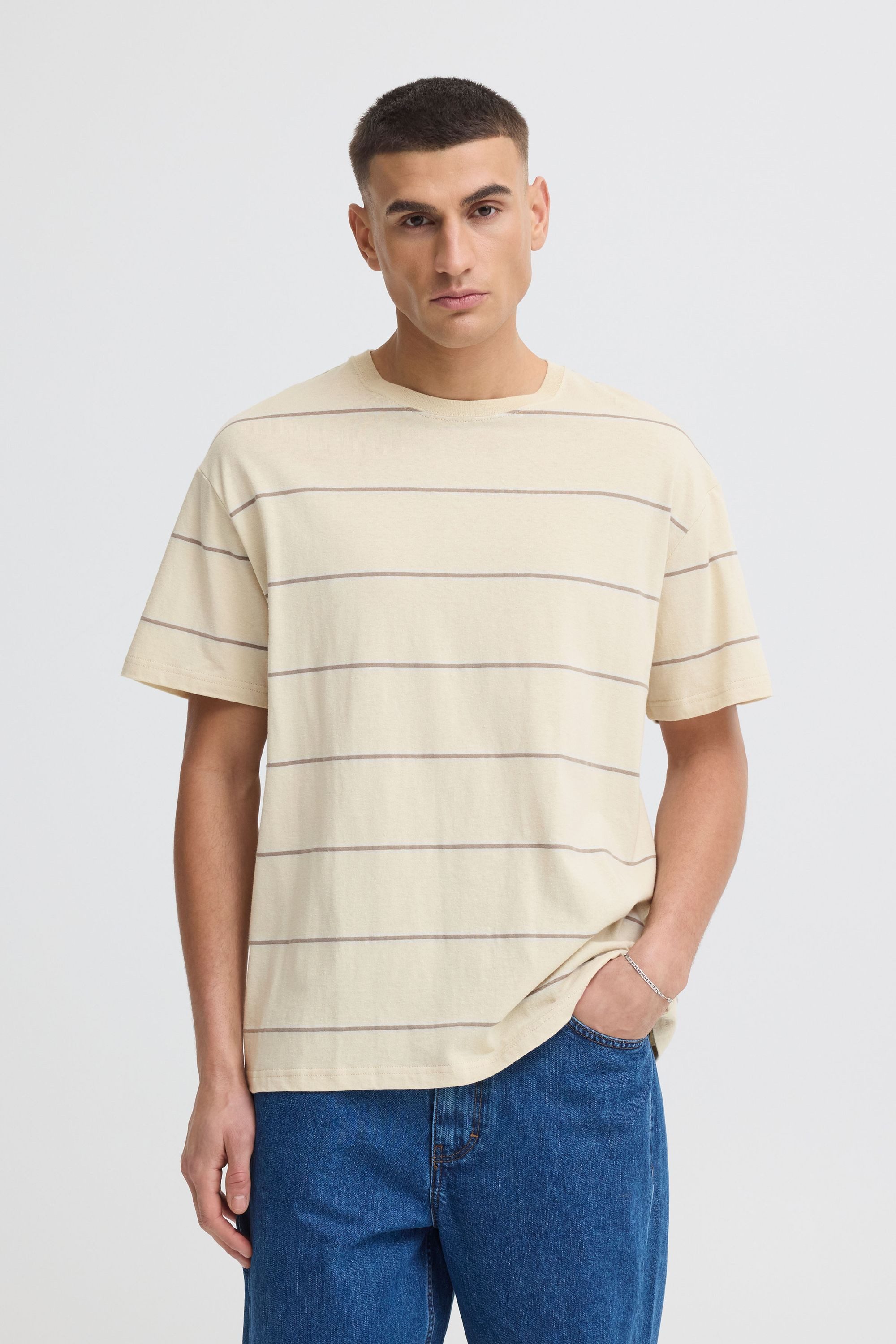 !Solid Rundhalsshirt SDUbalt Angenehm weiches T-Shirt mit dünnen Streifen - Loose Fit