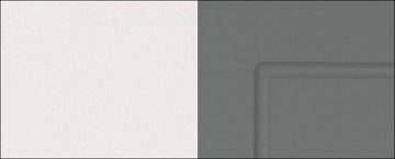 Feldmann-Wohnen Küchenzeile Kvantum, 400x59x207cm weiß/dust grey matt, Vollauszug (REJS), mit Arbeitsplatte