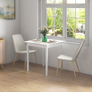 HOMCOM Esstisch Quadratischer Esszimmertisch für 2 Personen (Küchentisch, 1-St., Holztisch), für Esszimmer, Küche