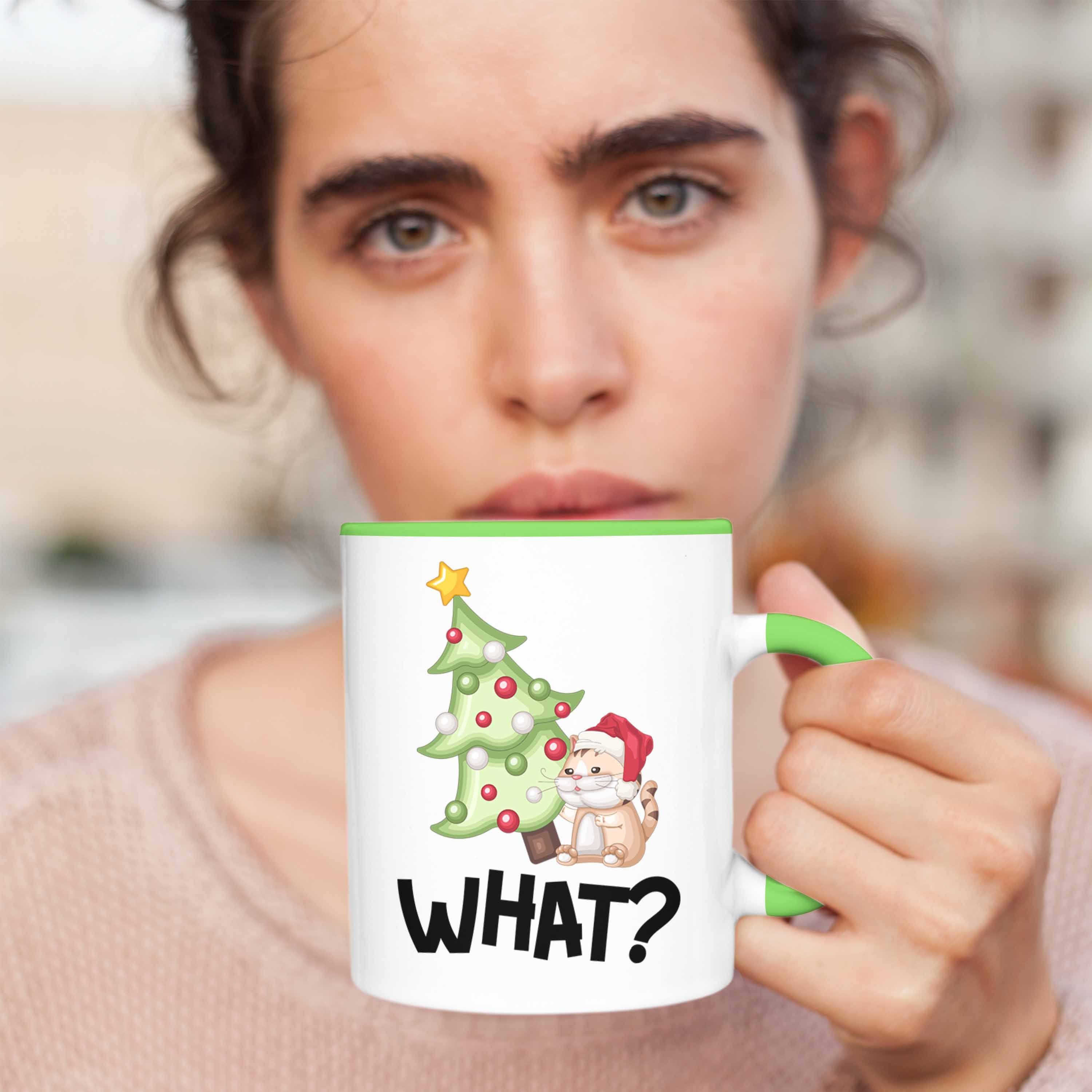 Katzen-Besitzer Tasse Grün Tasse Weihnachten Lustige Trendation W Grafik Katzen Geschenk für