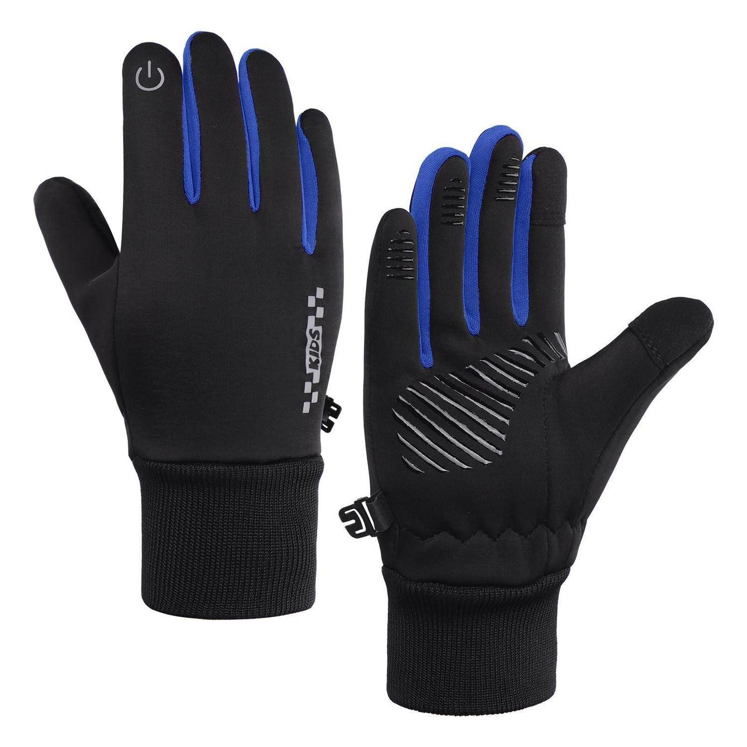 LuxusKollektion Fahrradhandschuhe Kinder Handschuhe Winter Touchscreen Blau 5-9 (1-St)