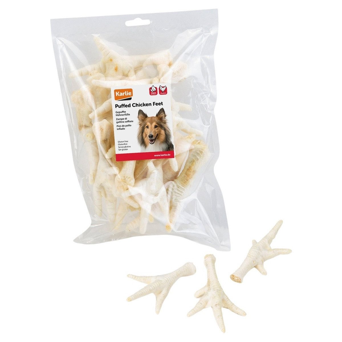 Karlie Hühnerfüße geröstet 200 g, Snack für: Hund