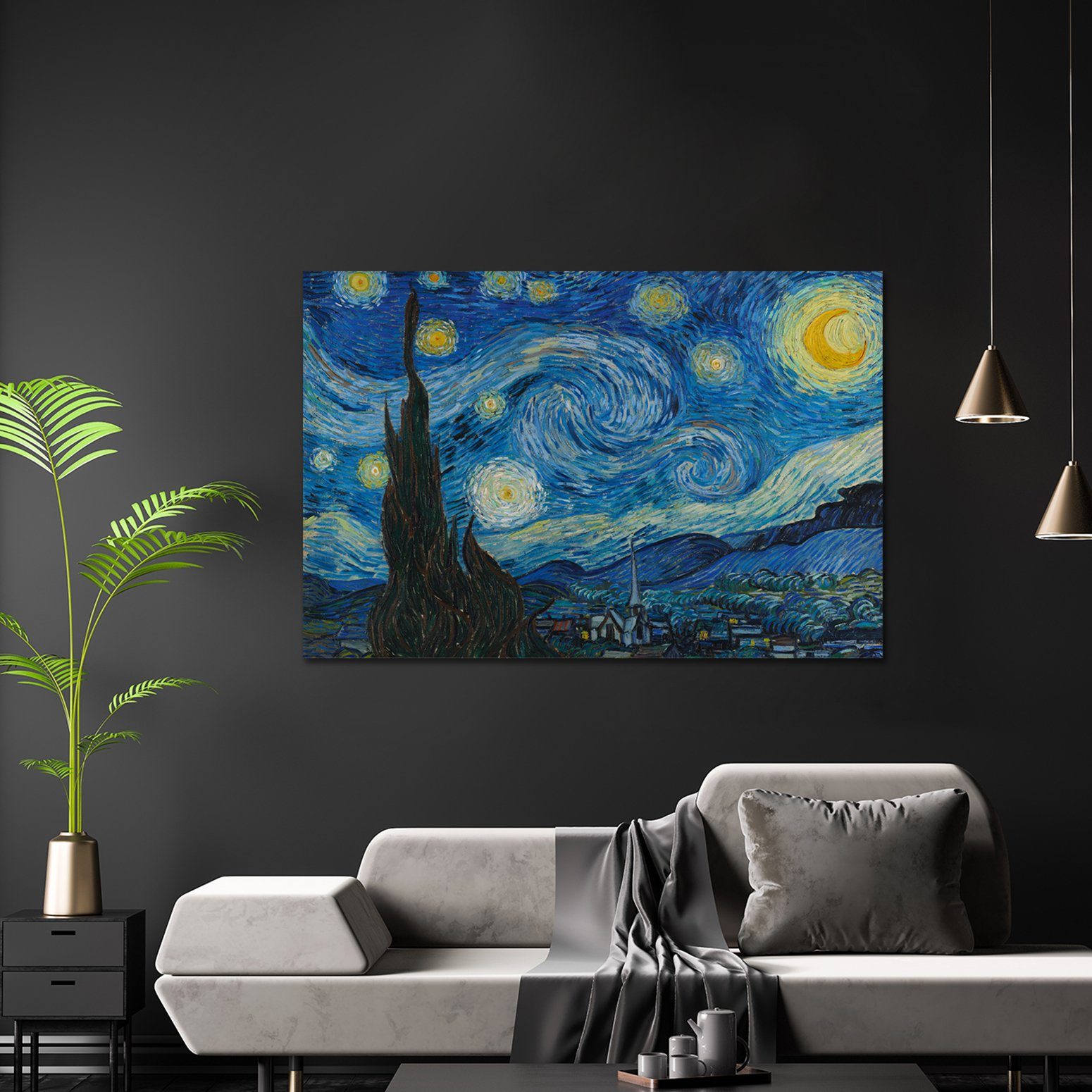 Close Up Poster Starry Night Poster Vincent Van Gogh 91,5 x 61 cm – Bild 3 von 5