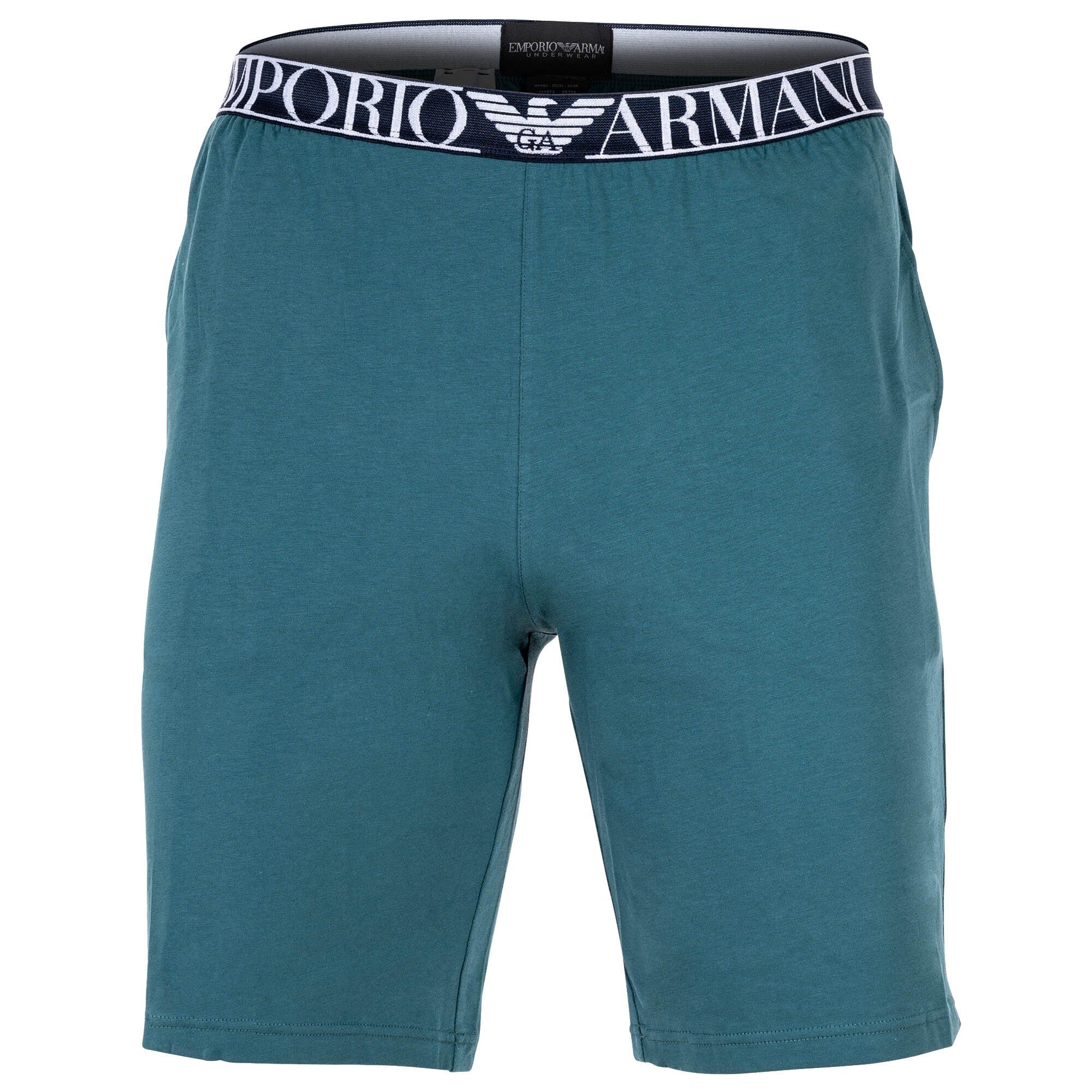 Emporio Pyjama Herren Armani Set, Schlafanzug Dunkelblau/Petrol - 2-tlg. ENDURANCE