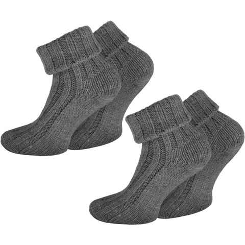 normani Thermosocken 2 Paar Alpaka-Socken mit Umschlag (Set, 2-Paar, 2 Paar) hochwertige Alpaka-Wolle