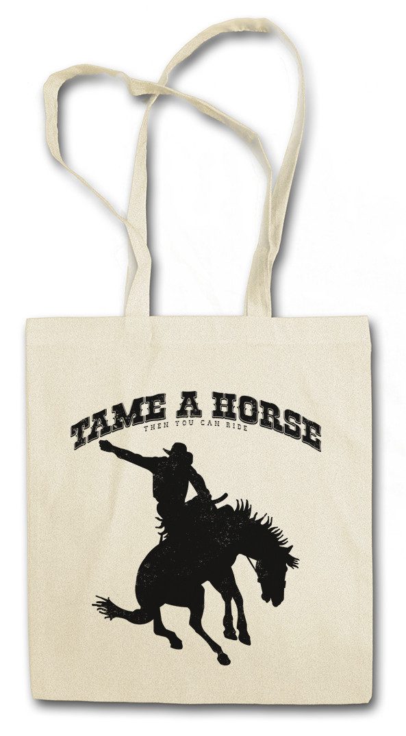 Beuteltasche Tame A Horse Stofftasche Cowboy Country Rodeo Reiter Cowgirl Show