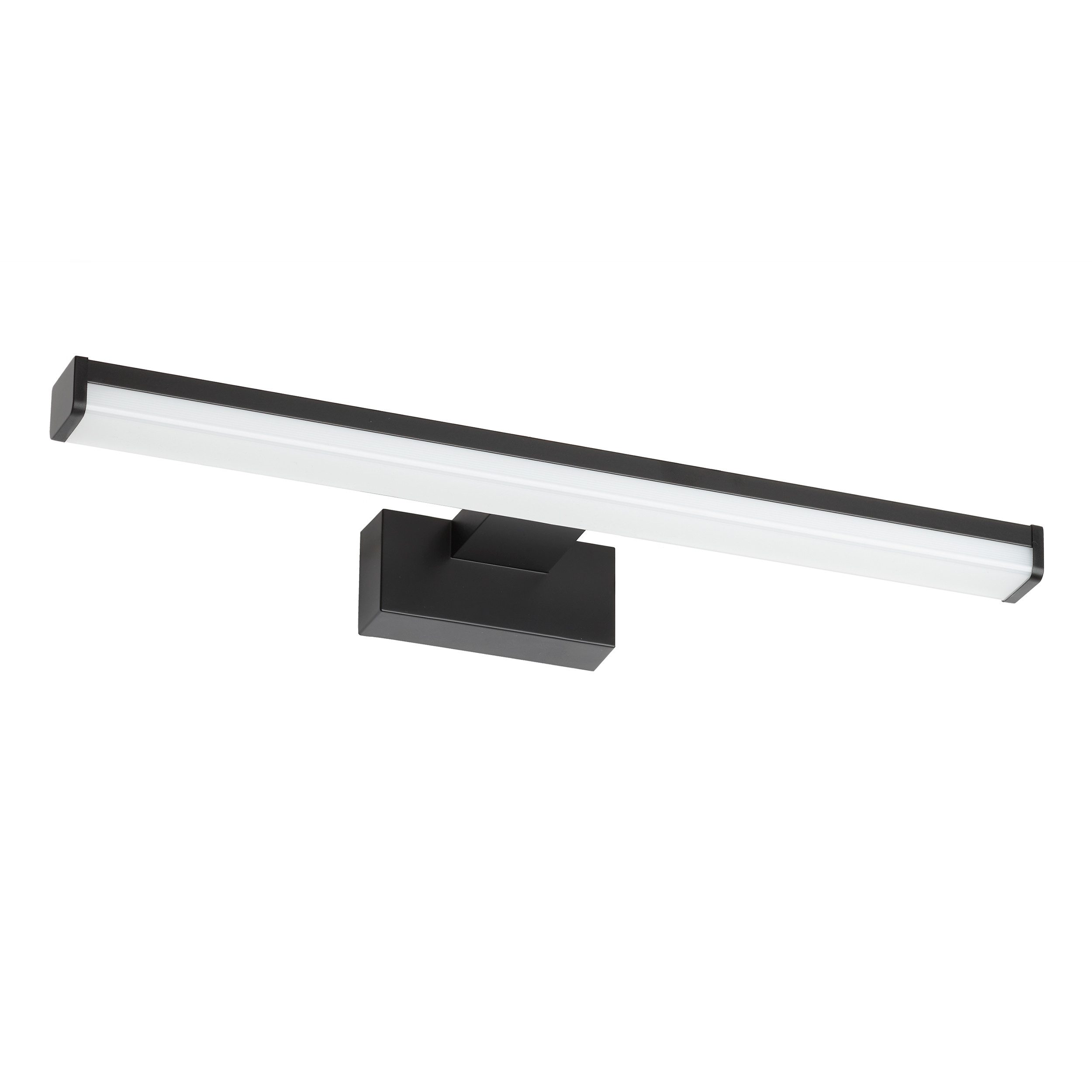 Oktaplex lighting LED Spiegelleuchte Spiegelleuchte Wandmontage 40 cm, Wandmontage, LED fest verbaut, neutralweiß, Spiegellicht 570lm 8W Spiegellampe LED IP44 schwarz