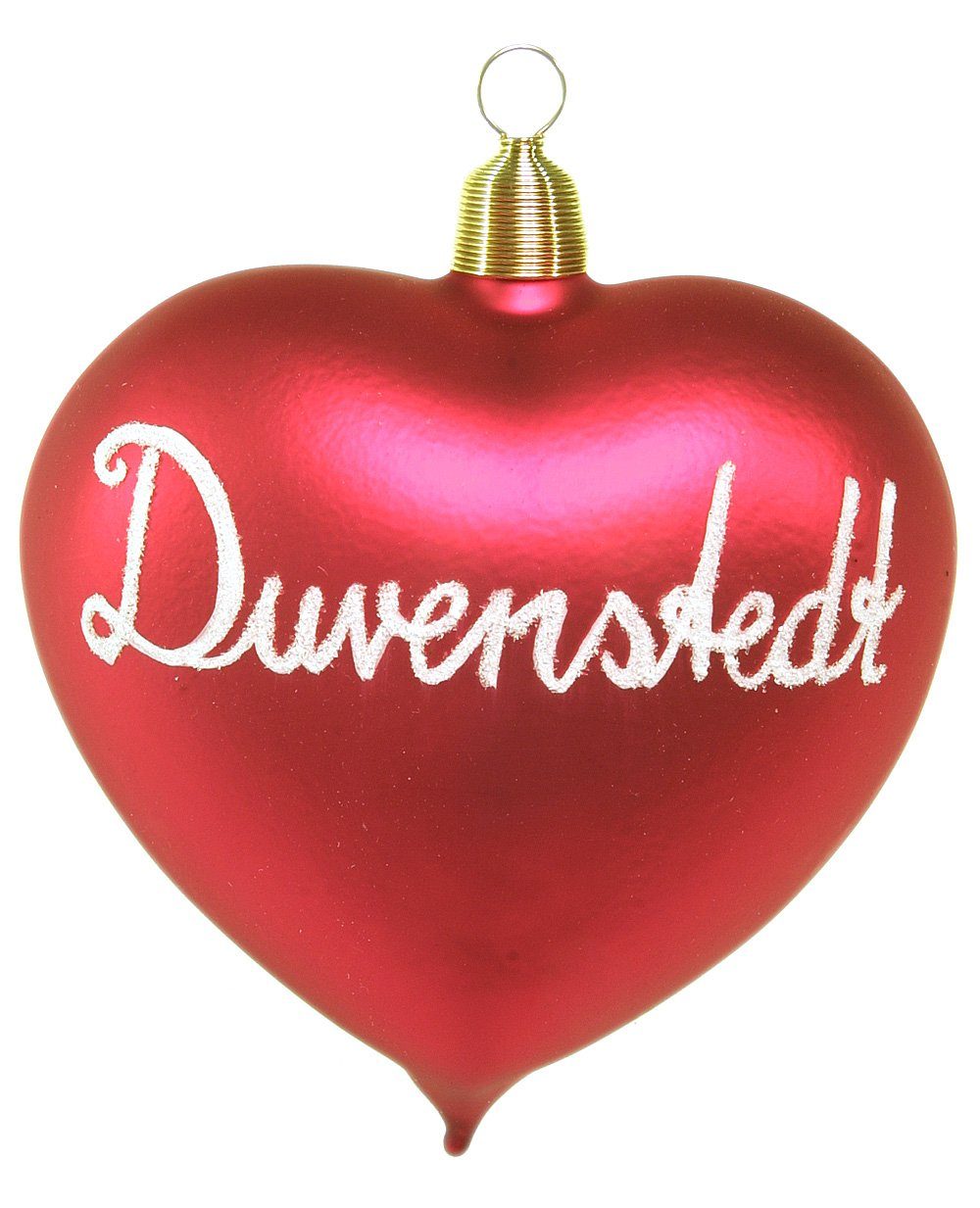 Hamburger Weihnachtskontor Christbaumschmuck - Dekohänger Herz mundgeblasen Duvenstedt, - handdekoriert