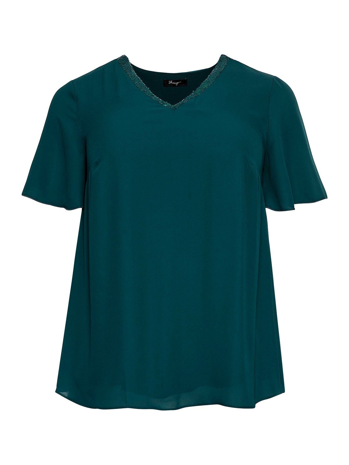 Sheego Tunika Große Größen in A-Linie, Lagenlook mit Flügelärmeln