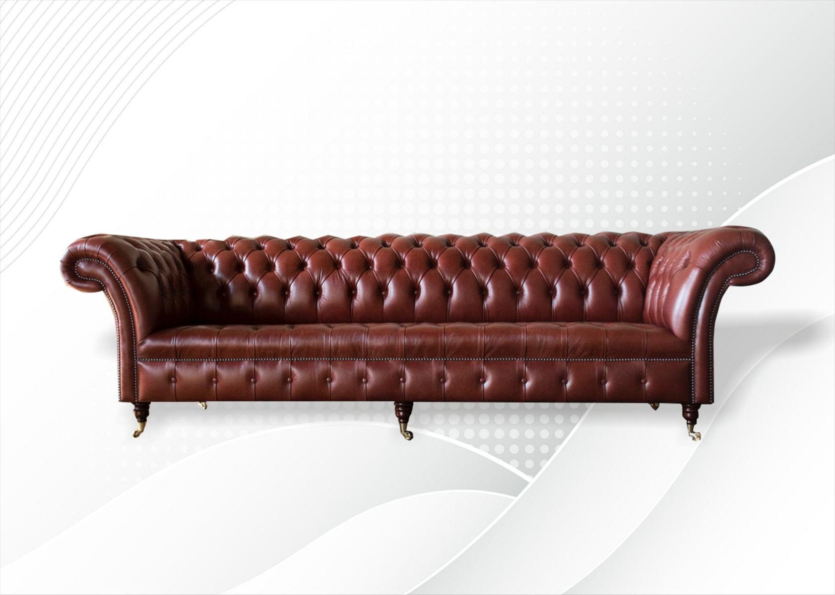 JVmoebel Chesterfield-Sofa, Chesterfield 4 Sitzer Sofa Design Sofa Couch 265 cm | Chesterfield-Sofas