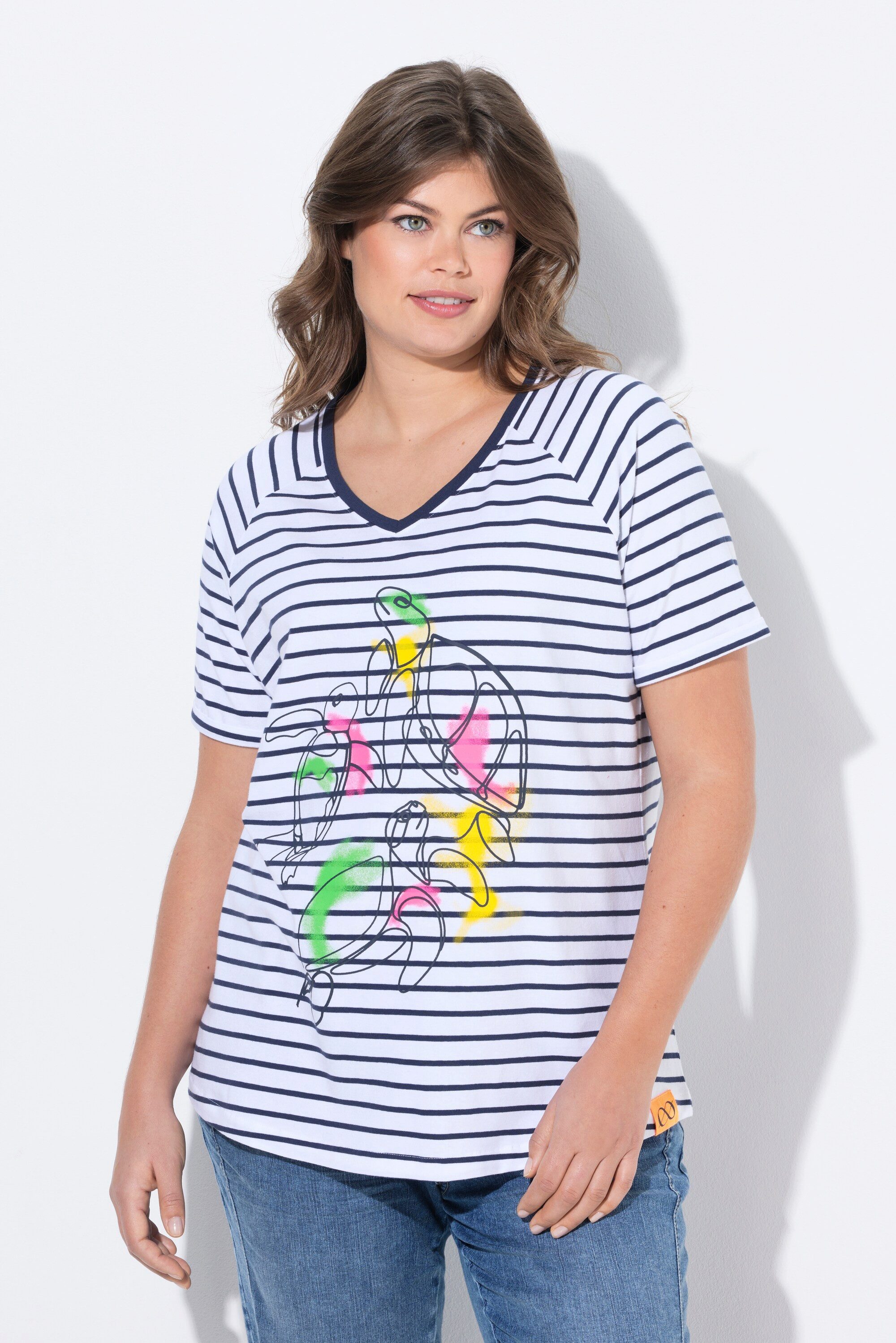 Laurasøn T-Shirt T-Shirt 1/2 Arm V-Ausschnitt günstig online kaufen