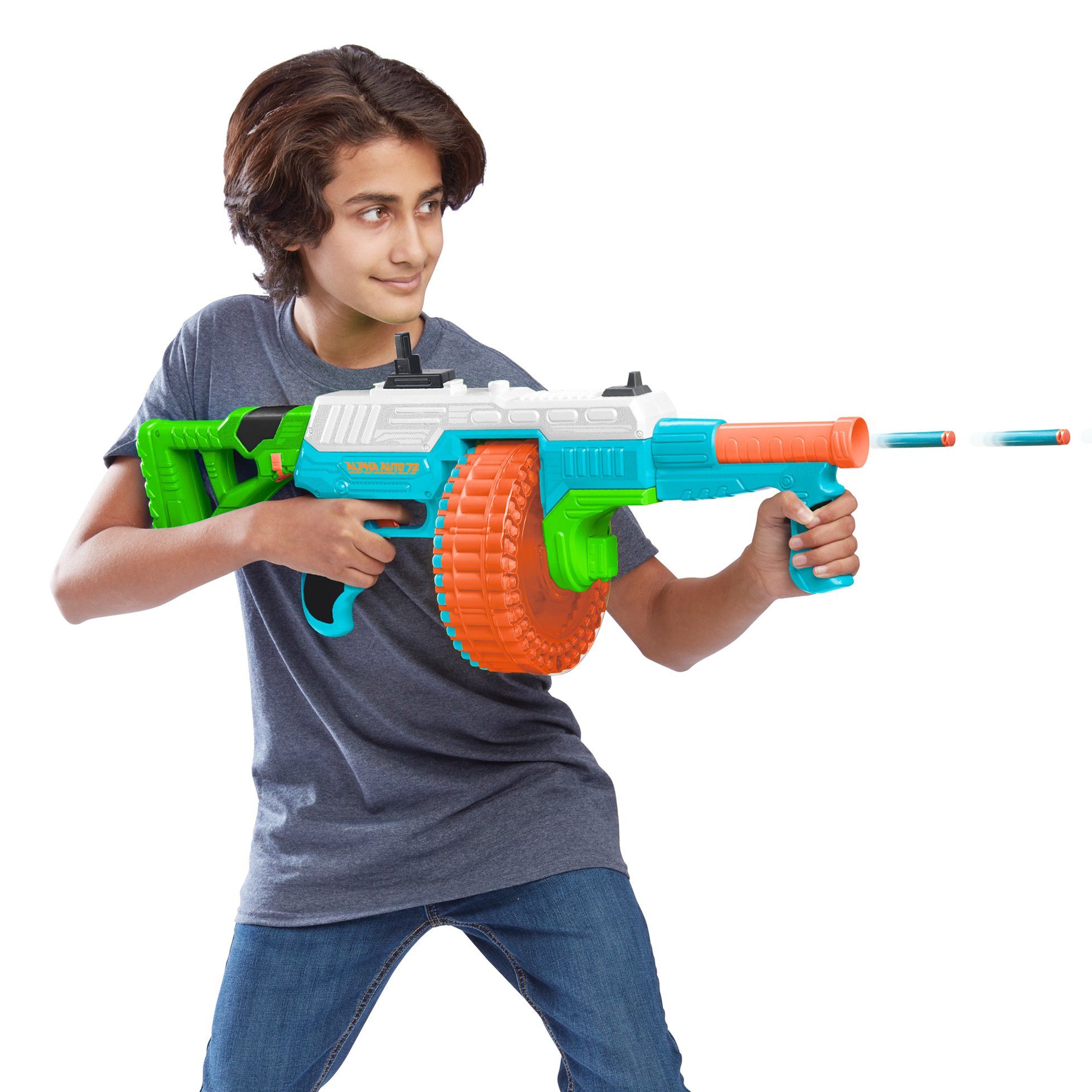 Buzz Bee Toys Blaster BuzzBee Alpha Auto 72, Der BuzzBee Alpha Auto 72 ist ein vollautomatischer Dart-Blaster mit 7