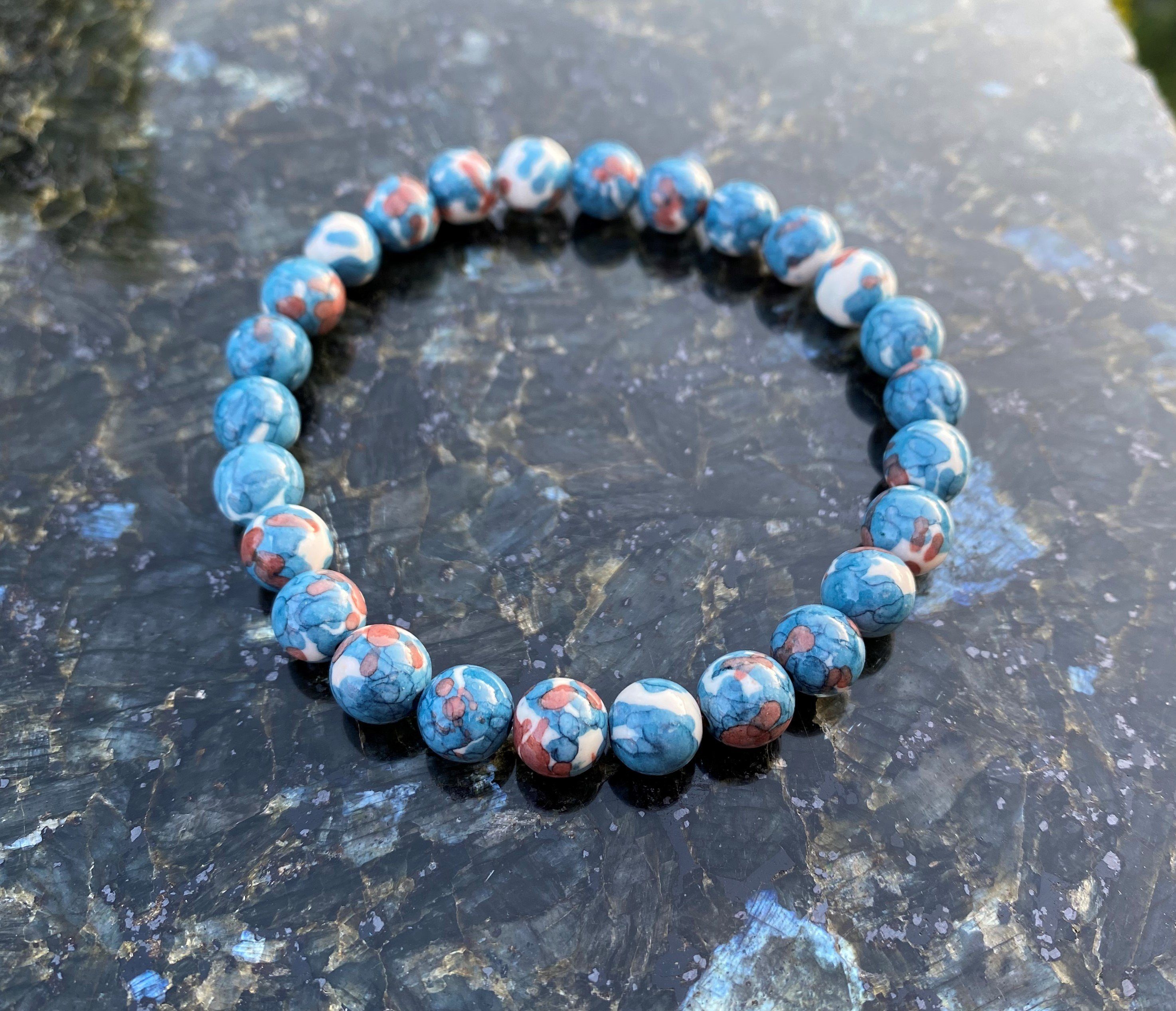 NAHLE Perlenarmband Armband Jaspis Naturstein Armband günstig online kaufen