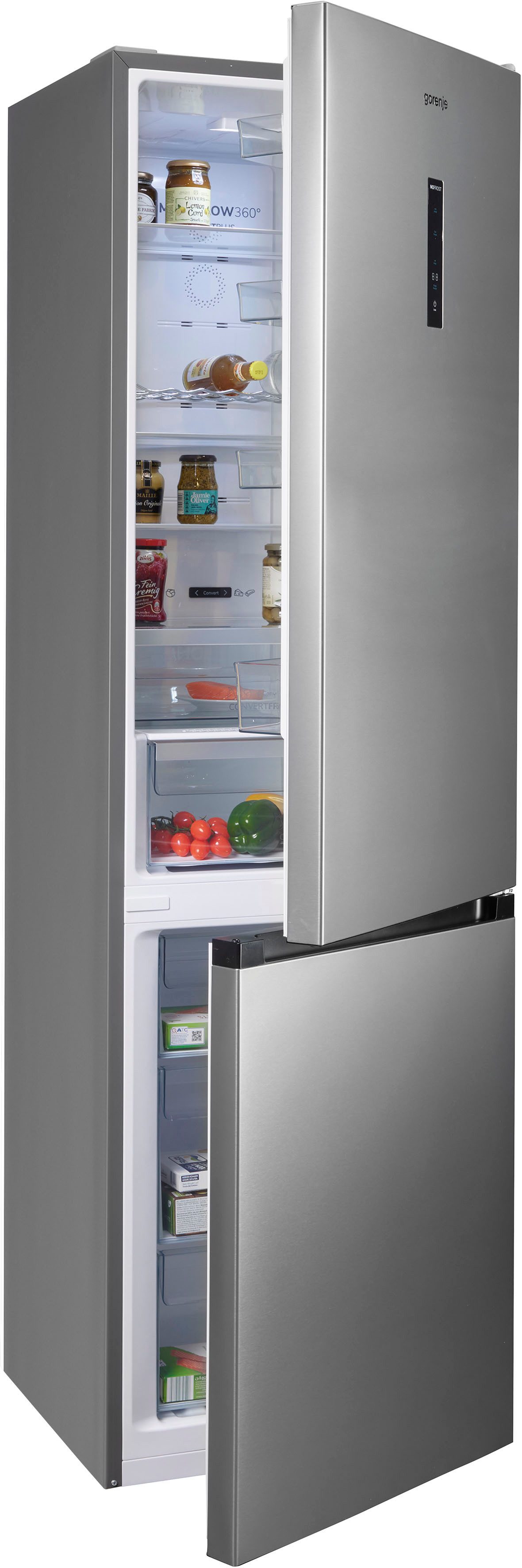 GORENJE Kühl-/Gefrierkombination NRK620B61X4OT, 200 cm hoch, 60 cm breit, kein Abtauen Dank NoFrostPlus, CrispZone mit Feuchteregulierung