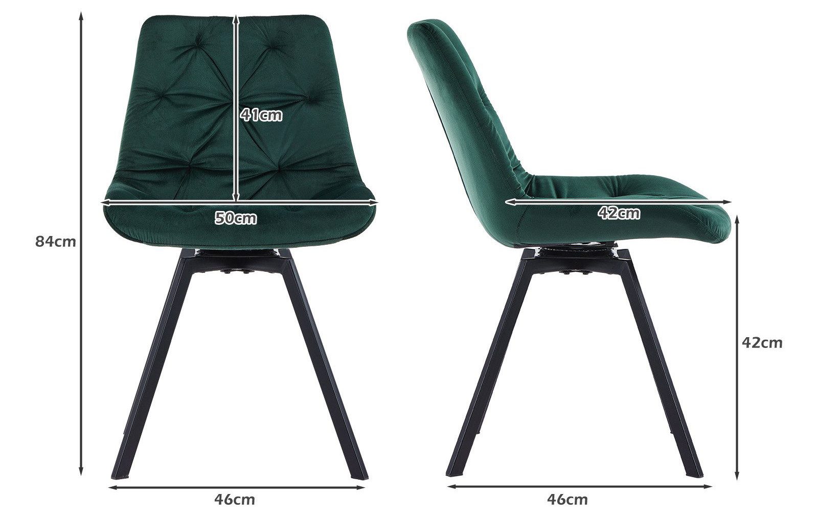 Ofcasa Esszimmerstuhl Samt-Drehstuhl (4er Set, 4 günstig online kaufen