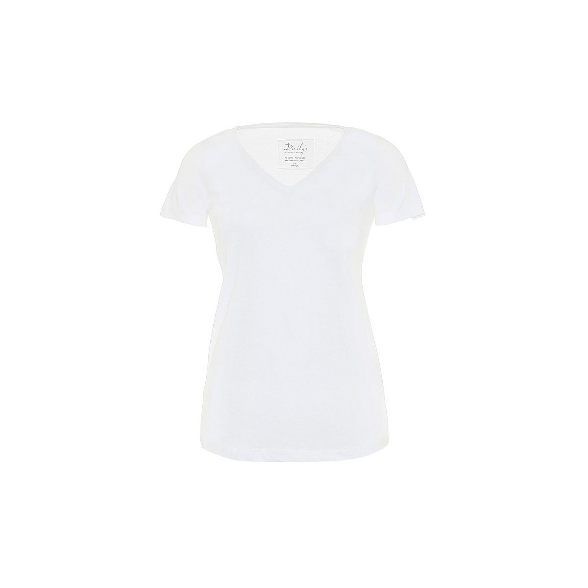 DAILY´S (1-tlg) regular V-Shirt weiß