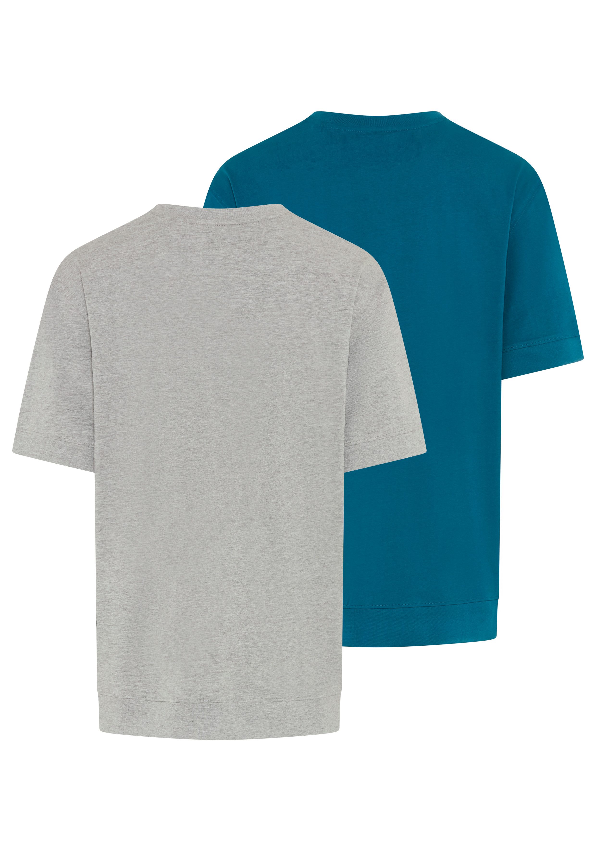 Man's World Plus Rundhalsshirt auch in Grosse Größen bis Gr. 7XL Bauch-Fit mit breitem Saumbündchen (2er-Pack) Regular Fit, Kurzarm, unifarben, auch in großen Größen