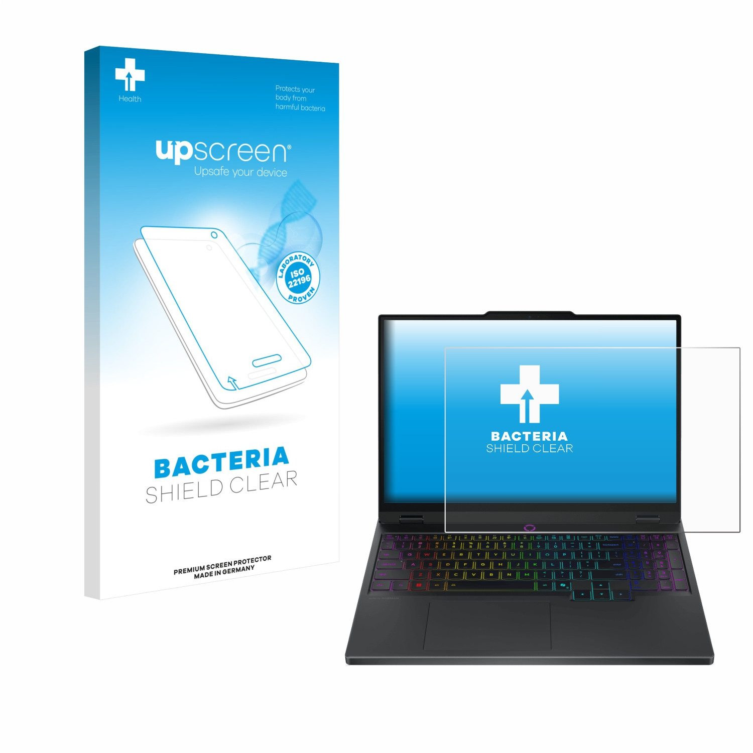 upscreen Displayschutzfolie Schutzfolie für Lenovo Legion 5i Gen 10 15", Displayschutz Schutz Folie Klar antibakteriell