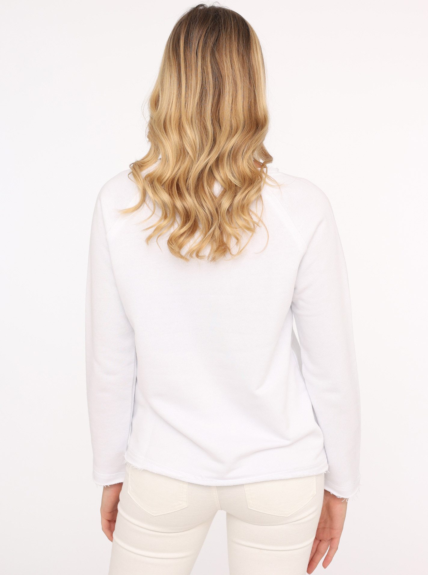 Zwillingsherz Sweatshirt "Strandglück" mit Used-Look Kanten – Bild 4 von 5