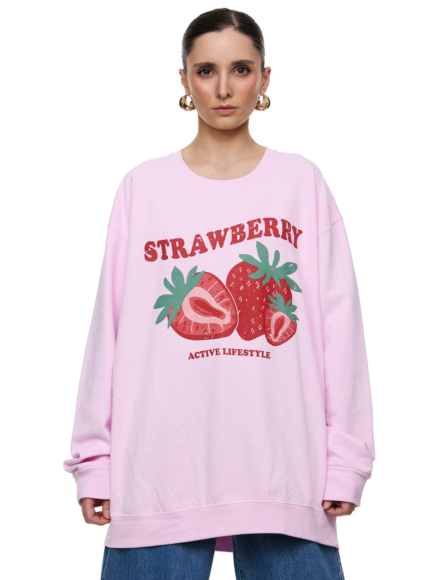 Worldclassca Sweatshirt Worldclassca Oversized Sweatshirt Print günstig online kaufen